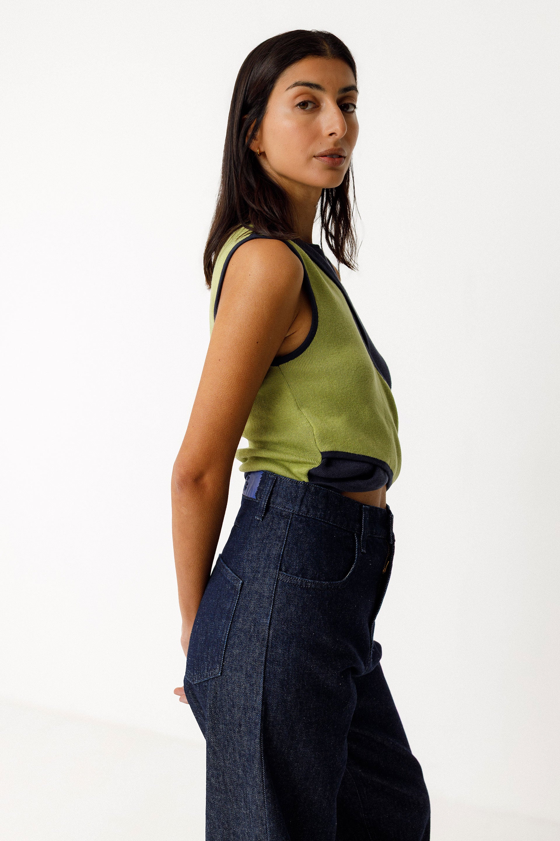 skfk femme top nere bleu vert coton bio l armoire poethique  3 