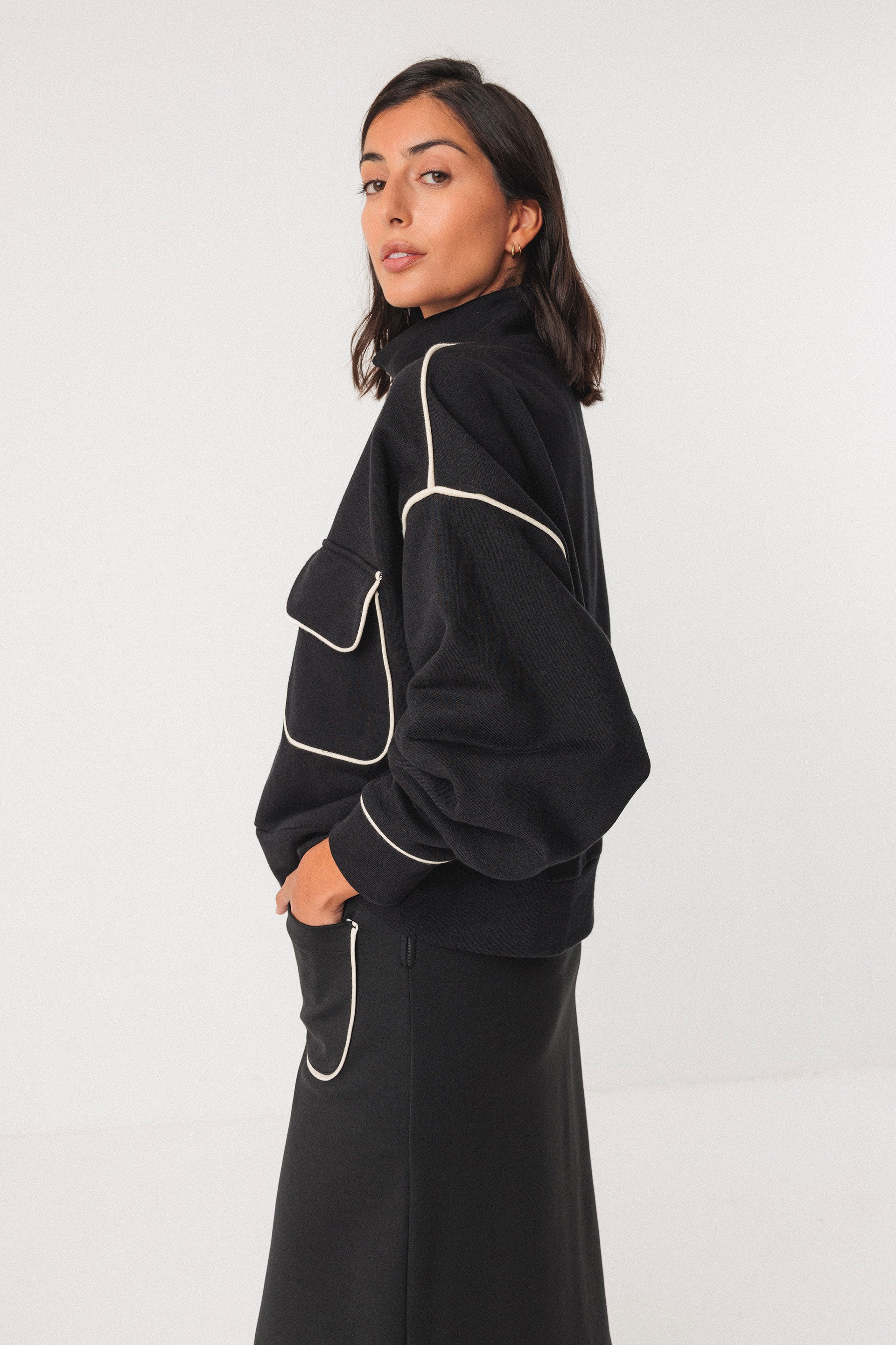 skfk femme veste ianire coton bio noir l armoire poethique  3 