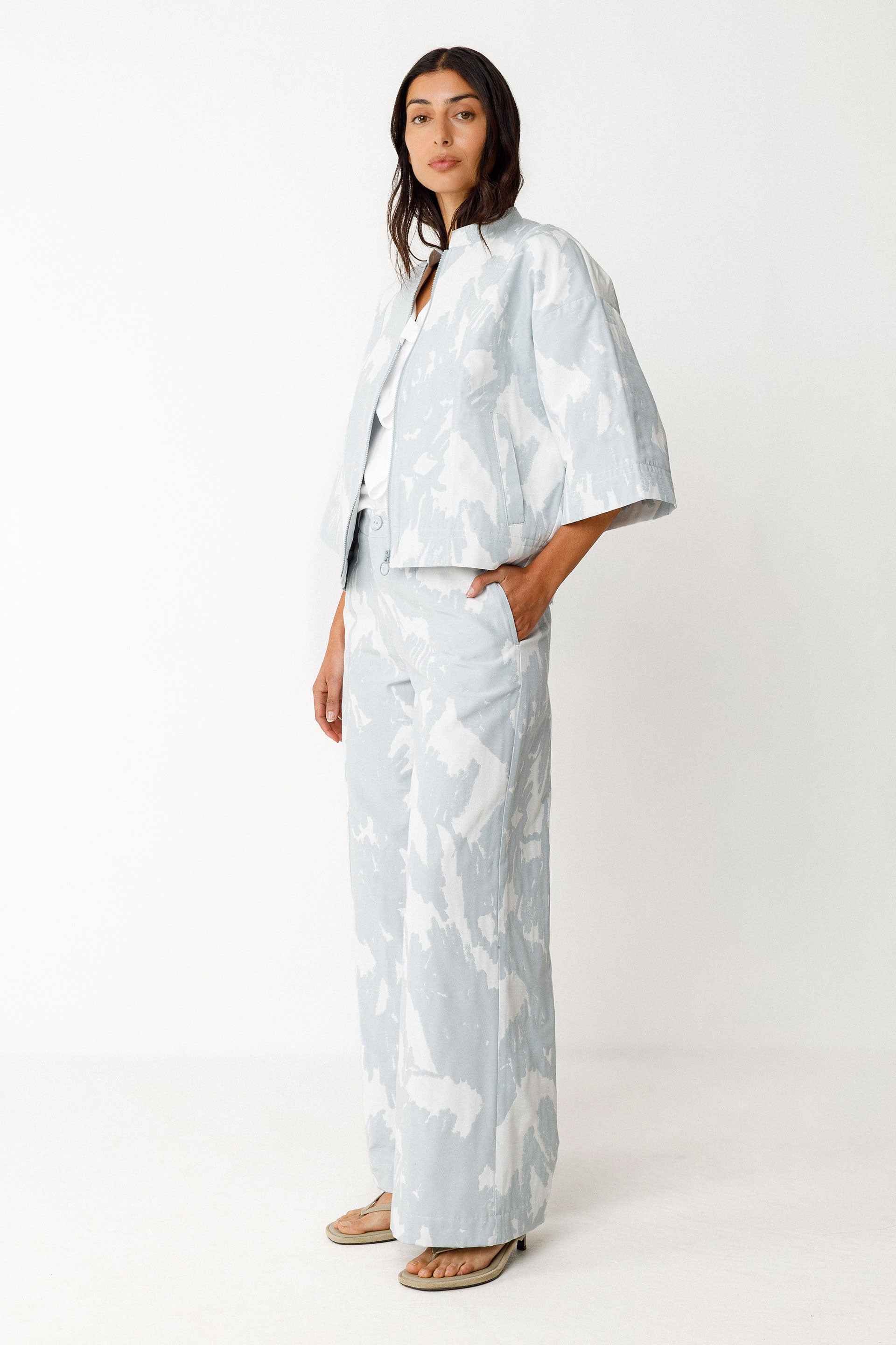 skfk femme veste zeiane camo gris blanc coton bio l armoire poethique  3 