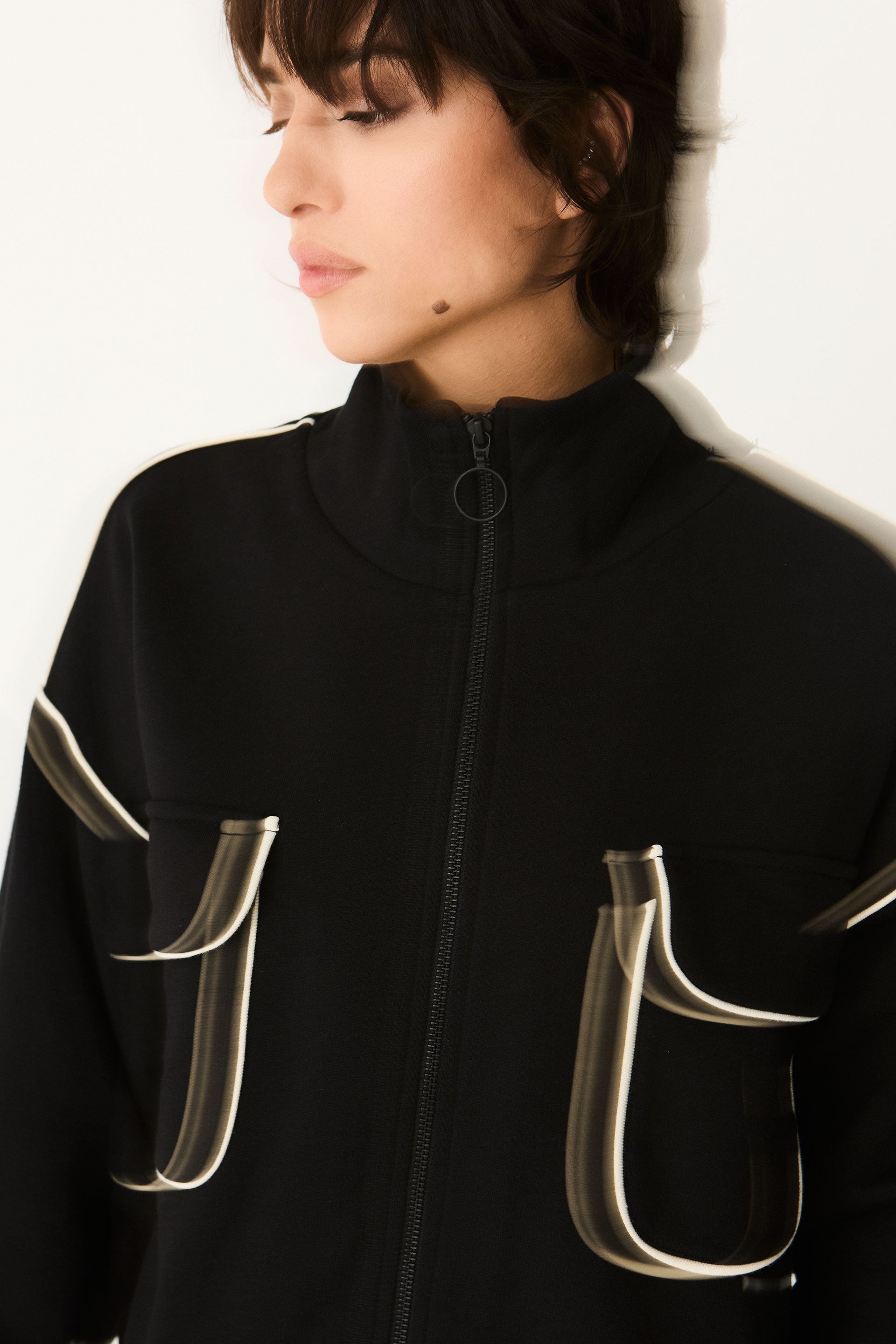 skfk femme veste zip  e ianire coton bio noir l armoire poethique 4 