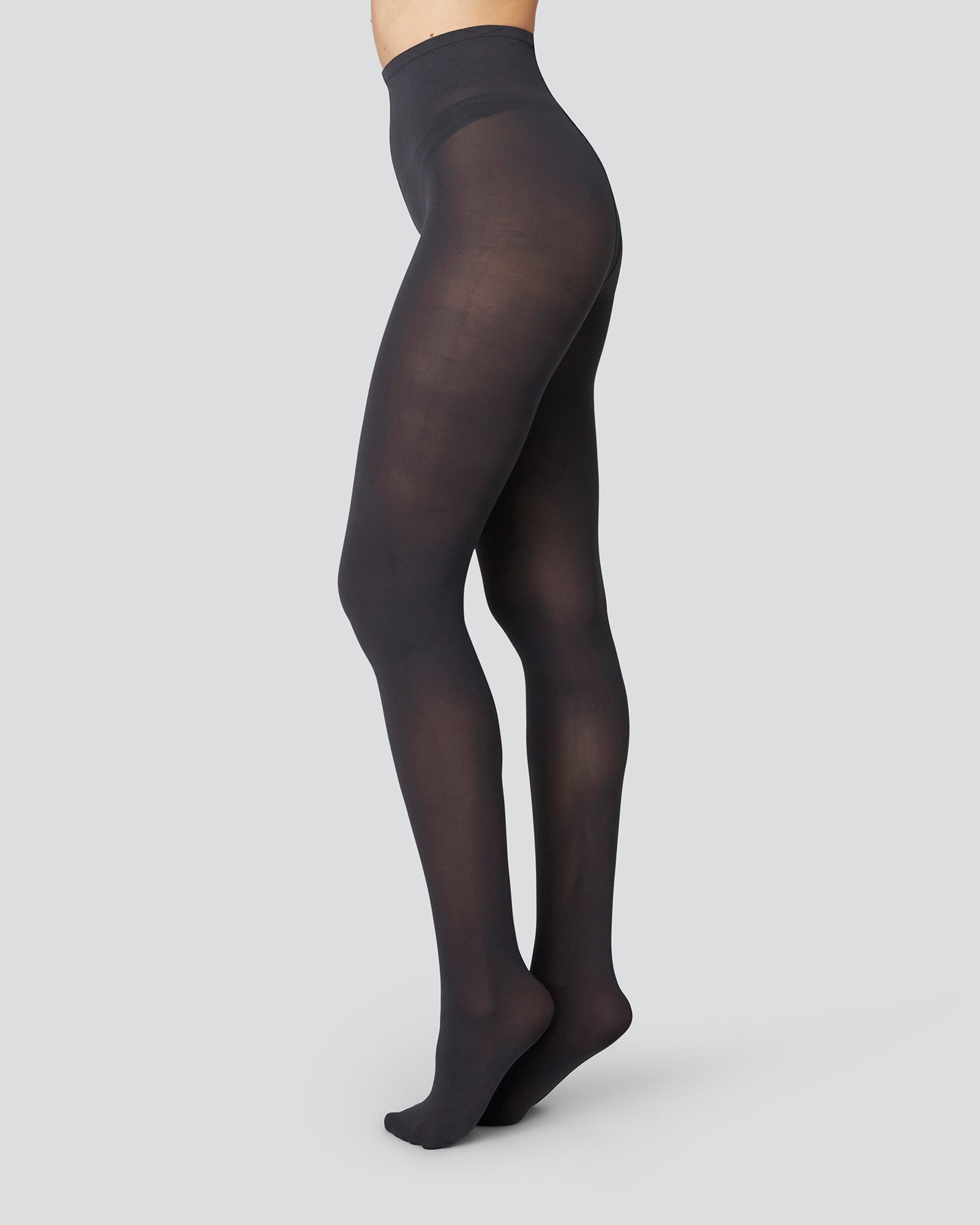 swedish stockings femme collants olivia premium noir clair polyamide recycle l armoire poethique  2 