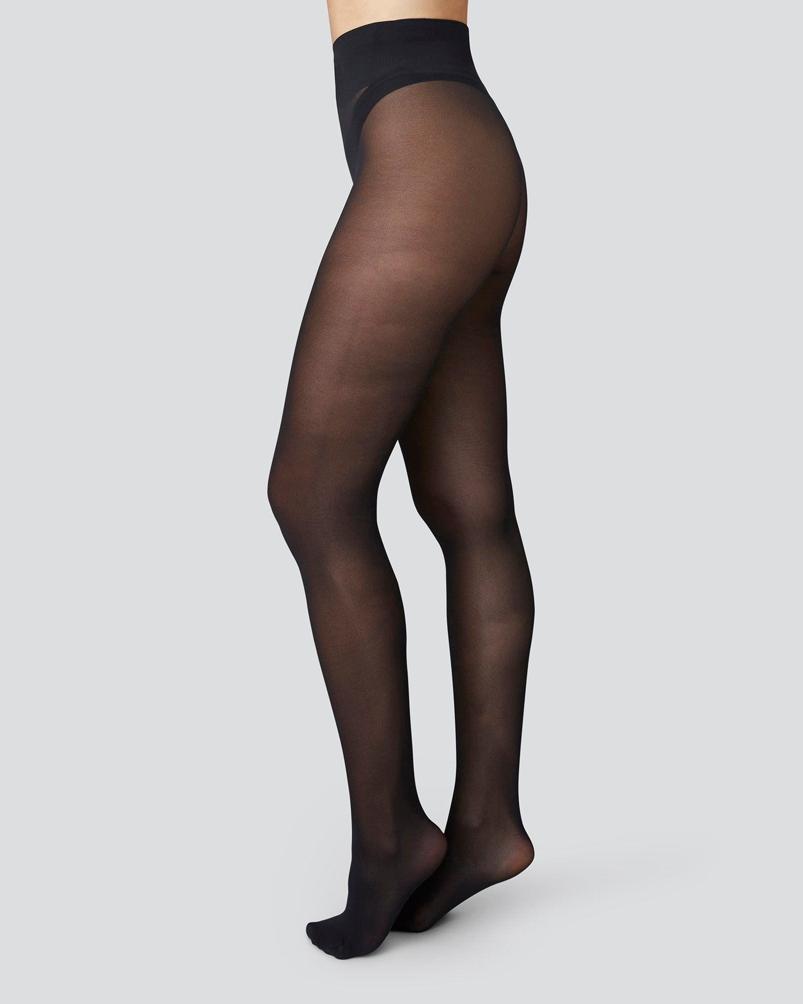 swedish stockings femme collants svea noir polyamide recycle l armoire poethique  2 