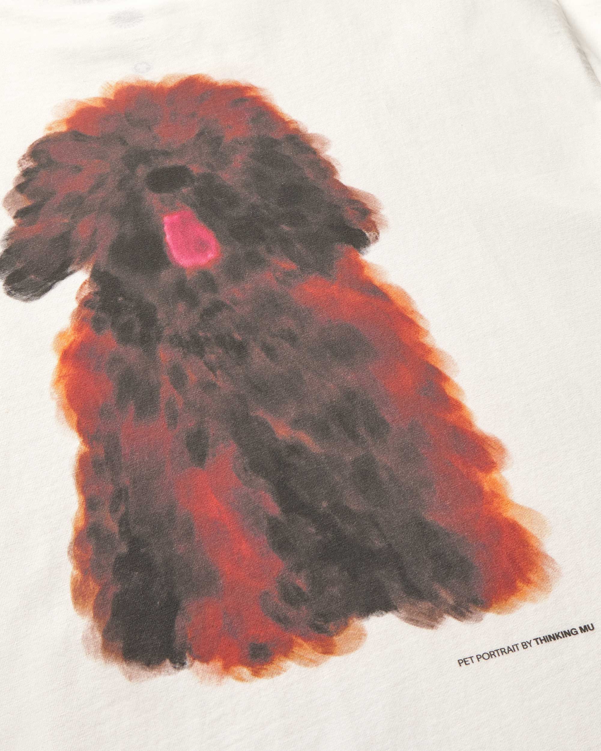 tee shirt chien en coton bio pet portrait aaron  blanc thinking mu homme teeshirt aaron portrait chien coton bio blanc l armoire poethique 7