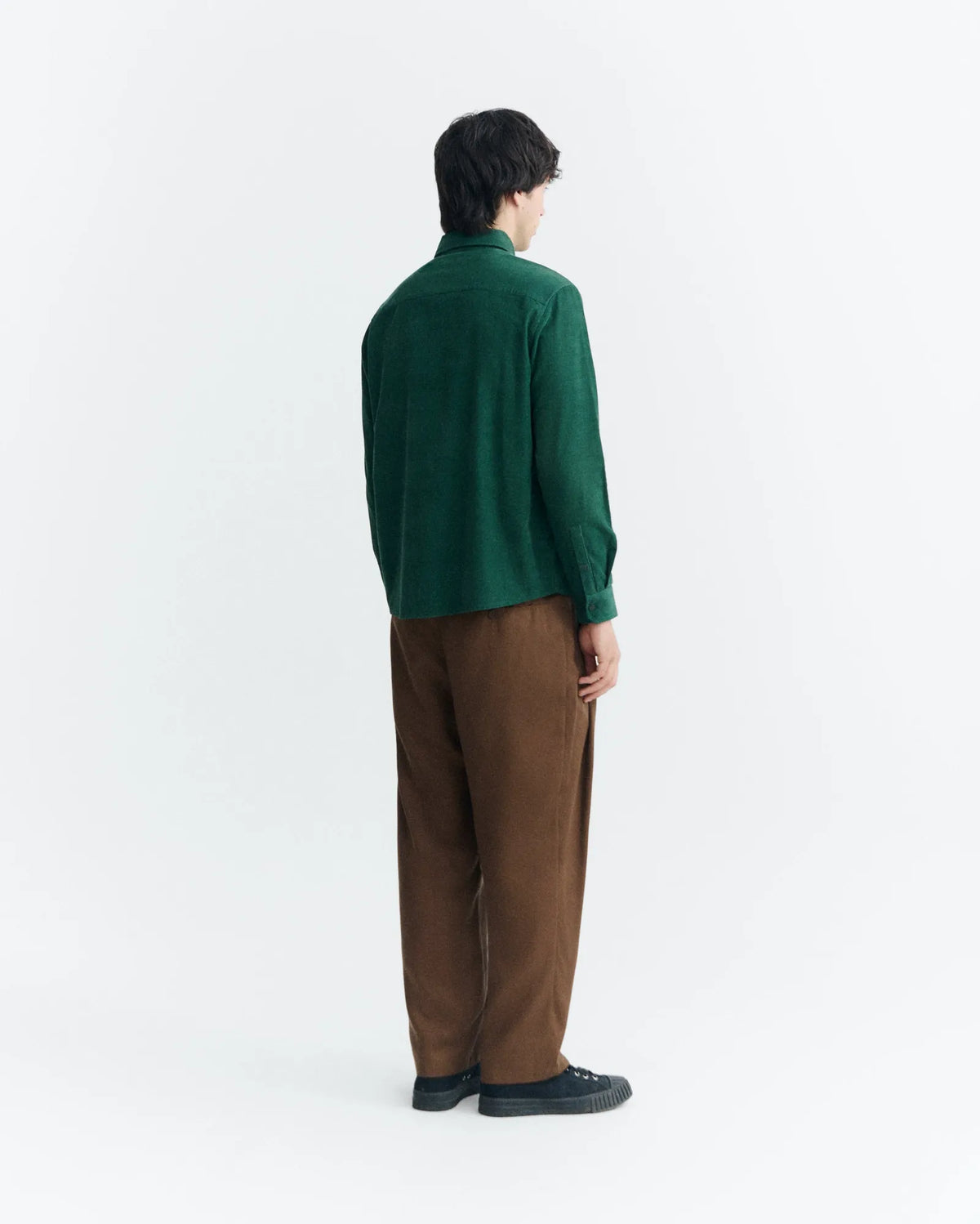 thinking mu chemise en velours de coton bio anto vert l armoire poethique