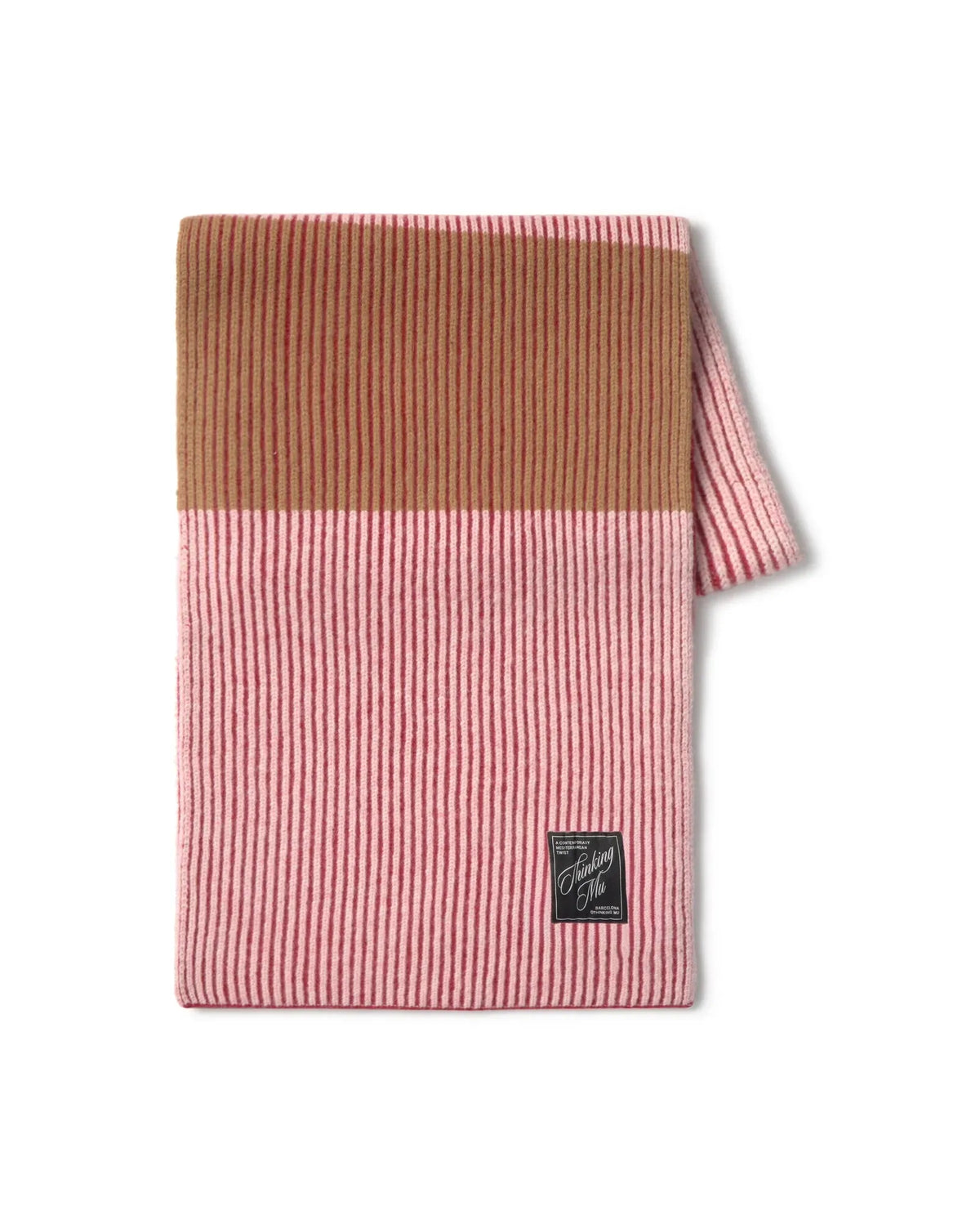 thinking mu echarpe en laine elbrus ghede rouge multicolore l armoire poethique