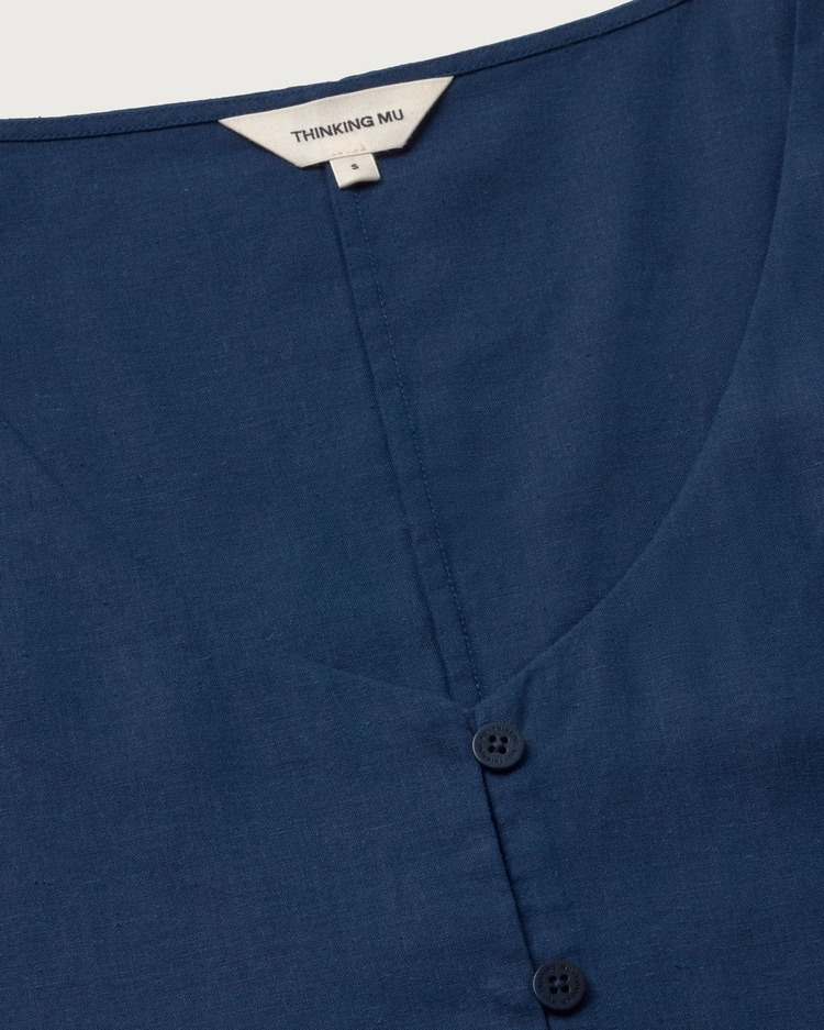 thinking mu femme blouse leia bleu chanvre l armoire poethique  2 