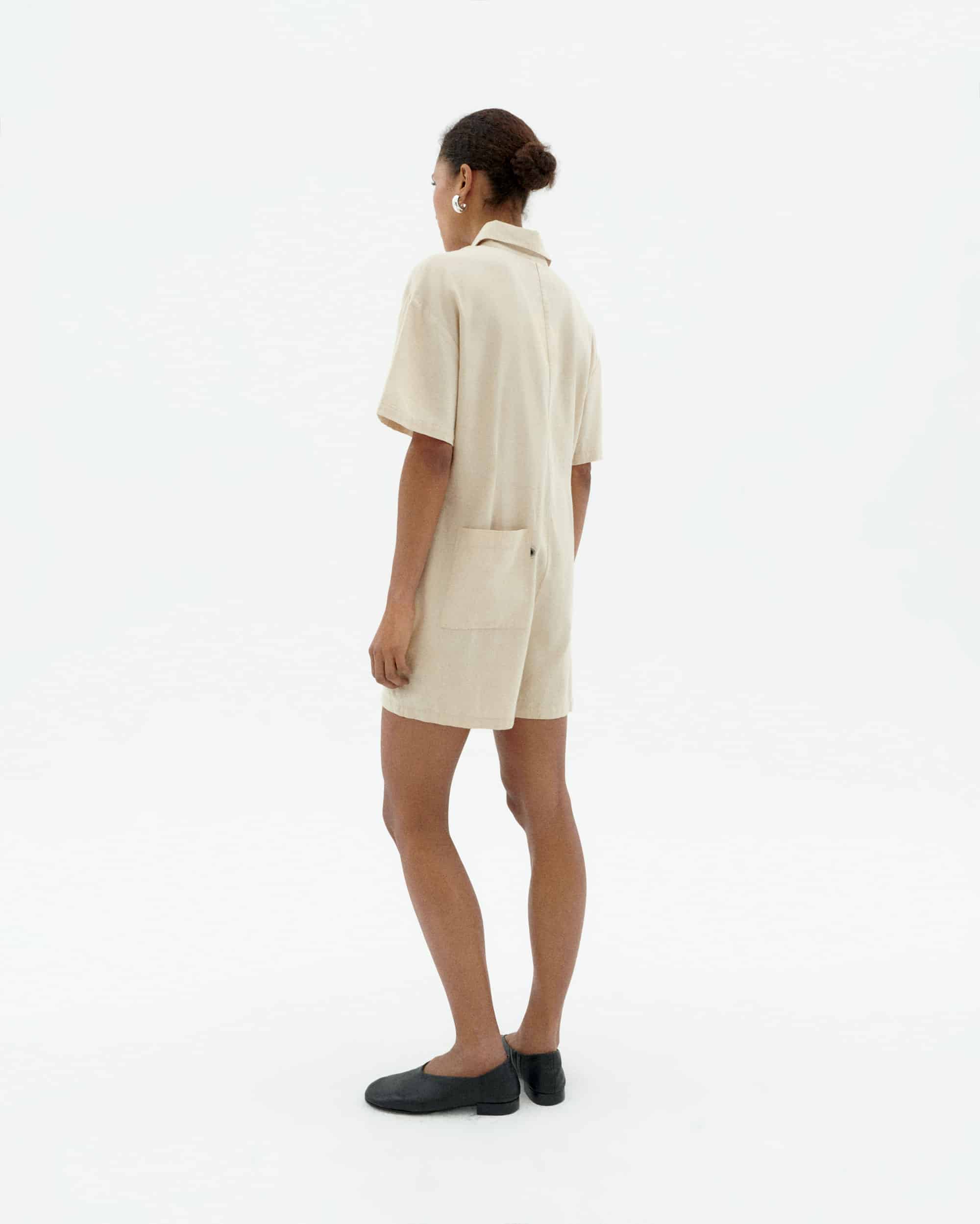 thinking mu femme combishort marygold roberta beige noir coton bio l armoire poethique  2 