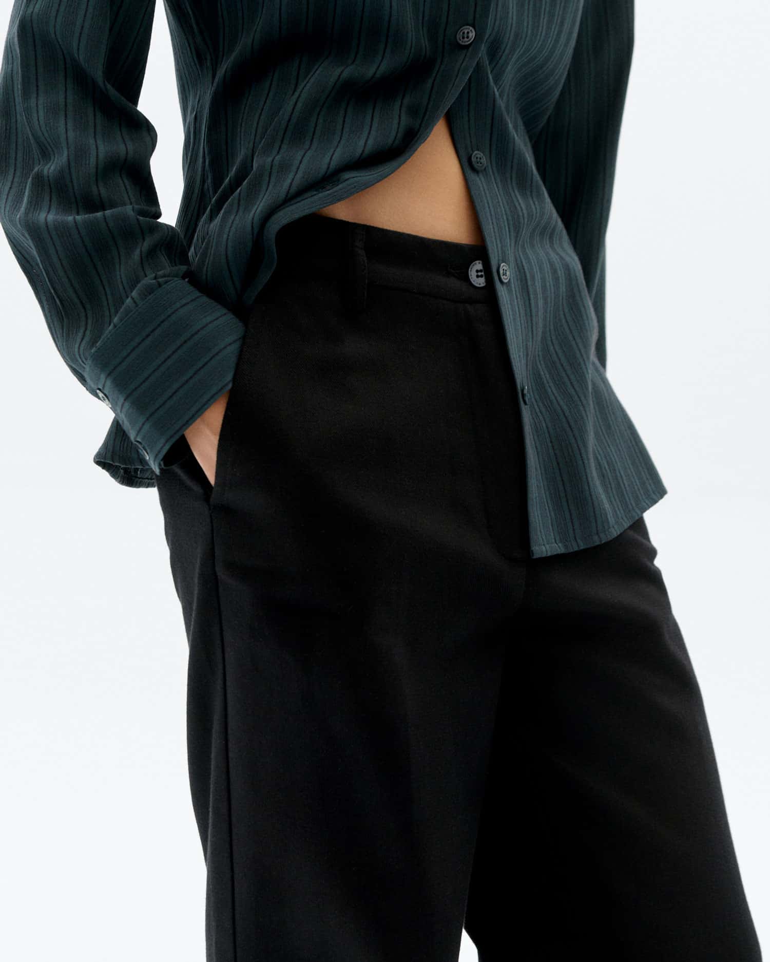 thinking mu femme pantalon hermione noir coton bio l armoire poethique  3 