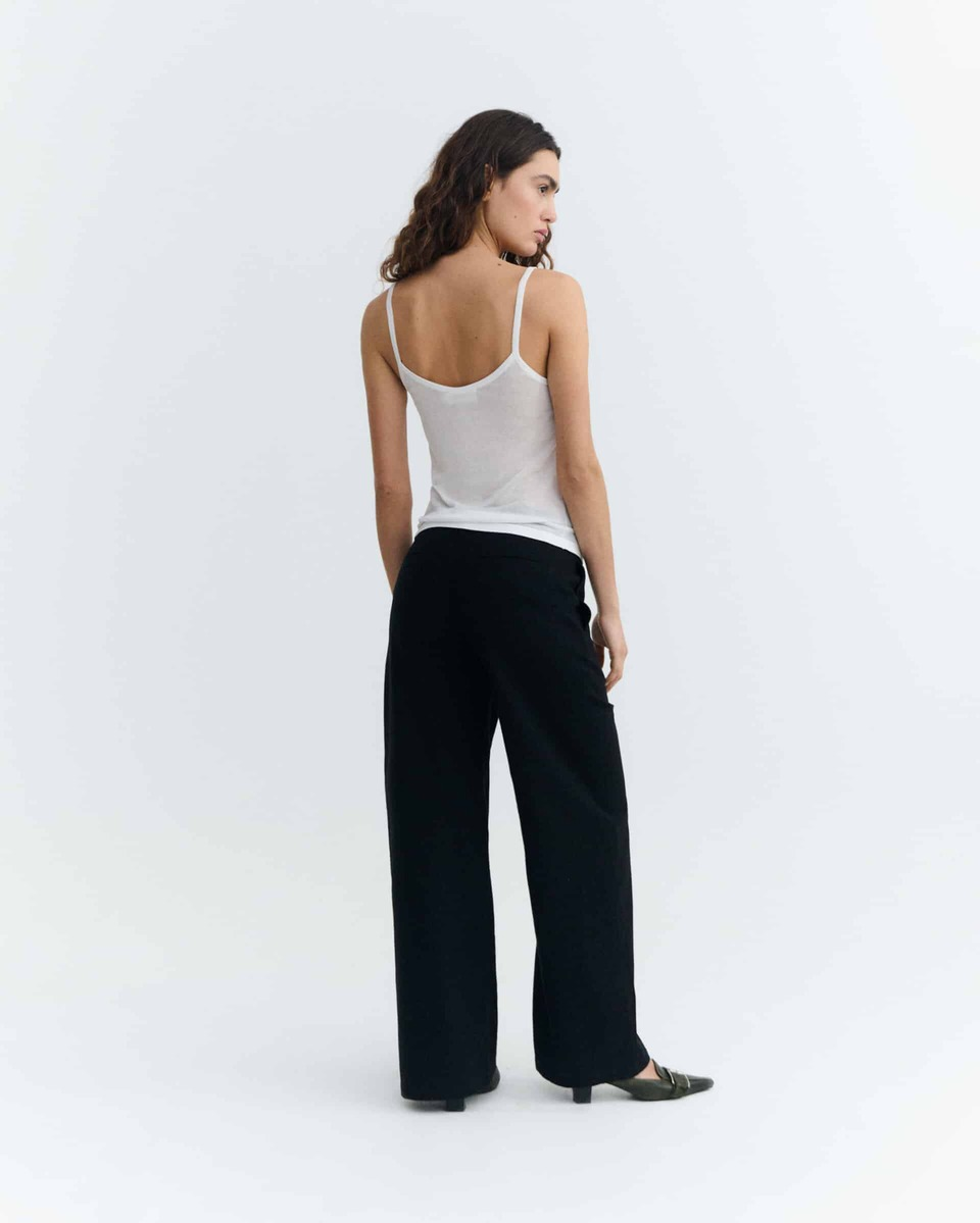 thinking mu femme pantalon karina noir coton bio l armoire poethique  3 