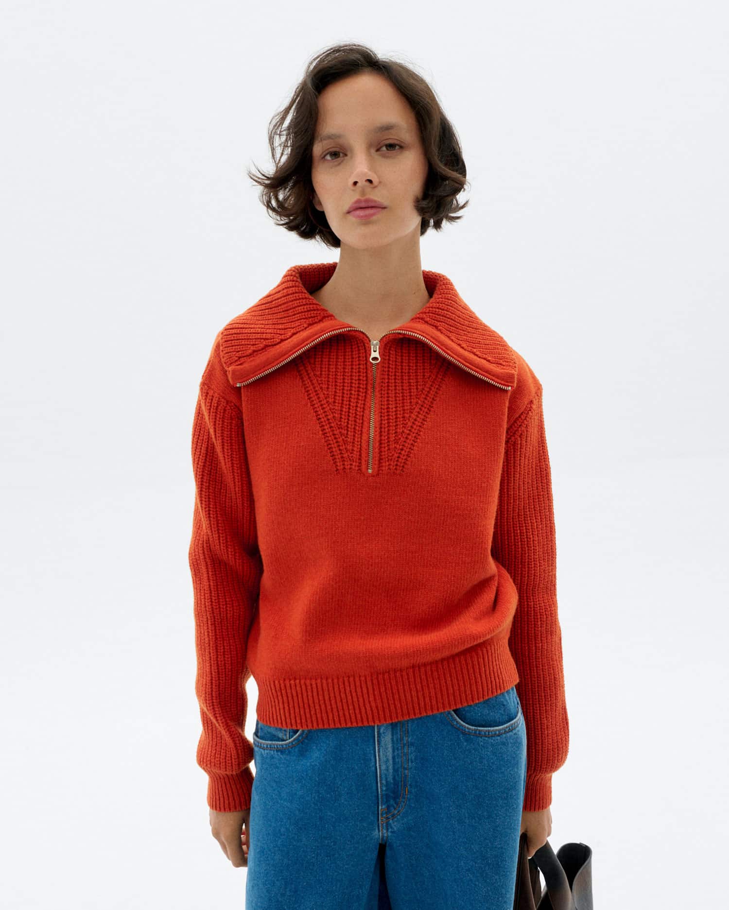 thinking mu femme pull camioneur tanit abricot laine l armoire poethique  1 