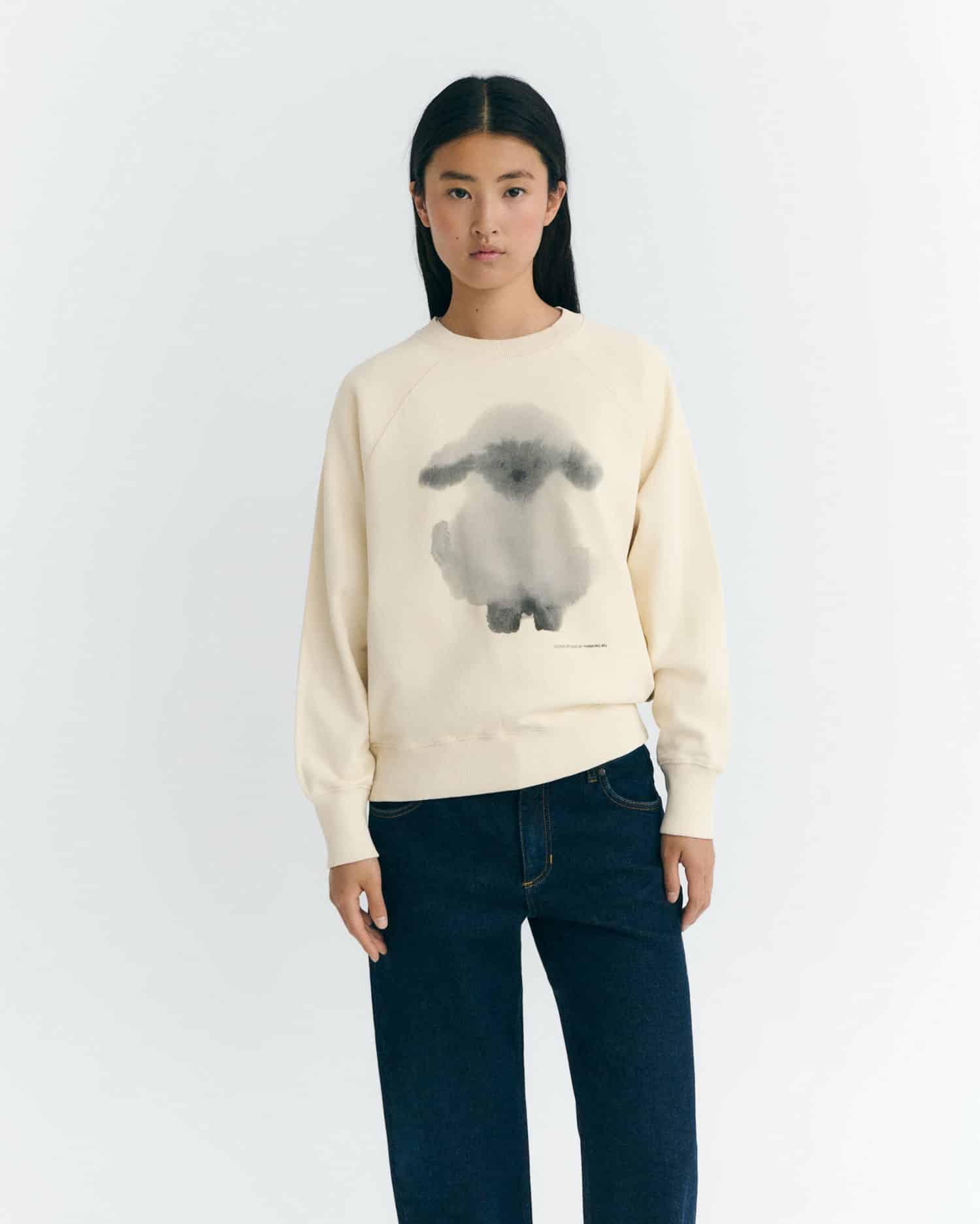 thinking mu femme sweat cloud sheep bonnie blanc gris coton bio l armoire poethique  1 