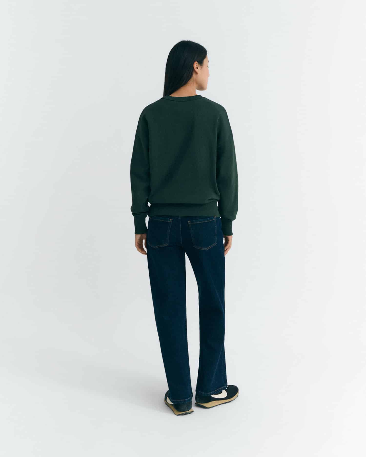 thinking mu femme sweat flower jodie vert bouteille coton bio l armoire poethique  4 