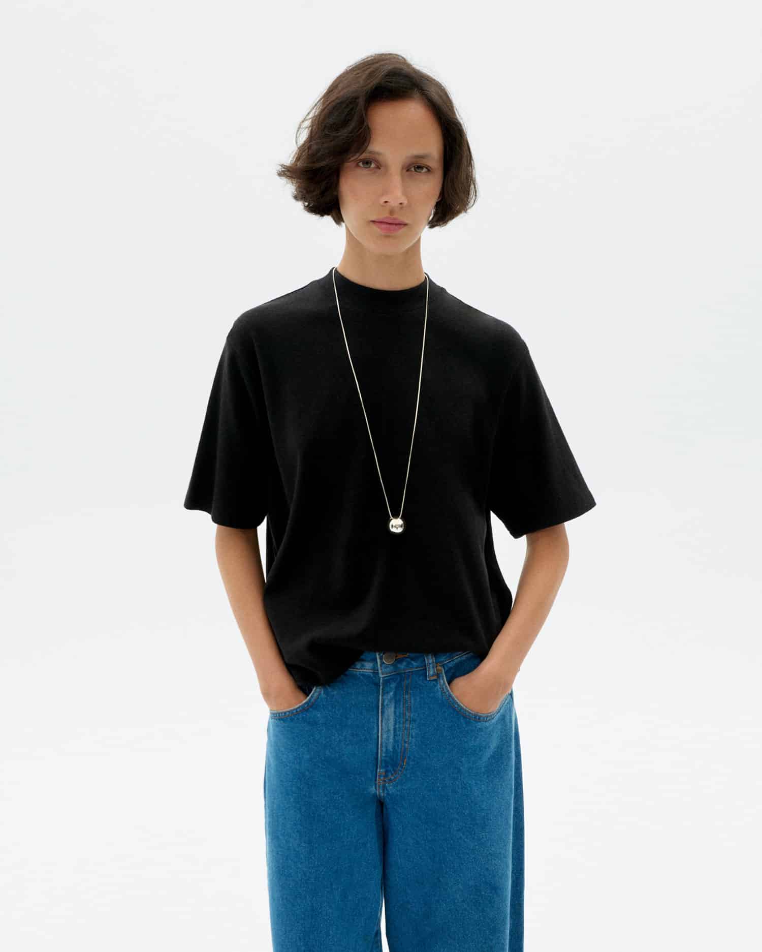 thinking mu femme t shirt aidin noir chanvre l armoire poethique  1 