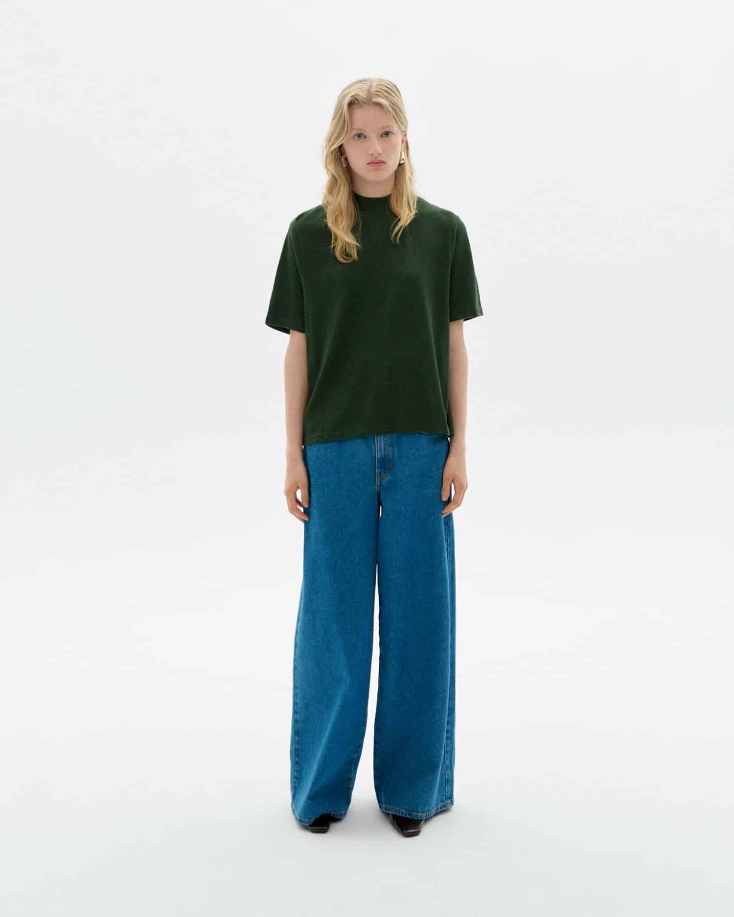 thinking mu femme t shirt aidin vert bouteille chanvre l armoire poethique  2 