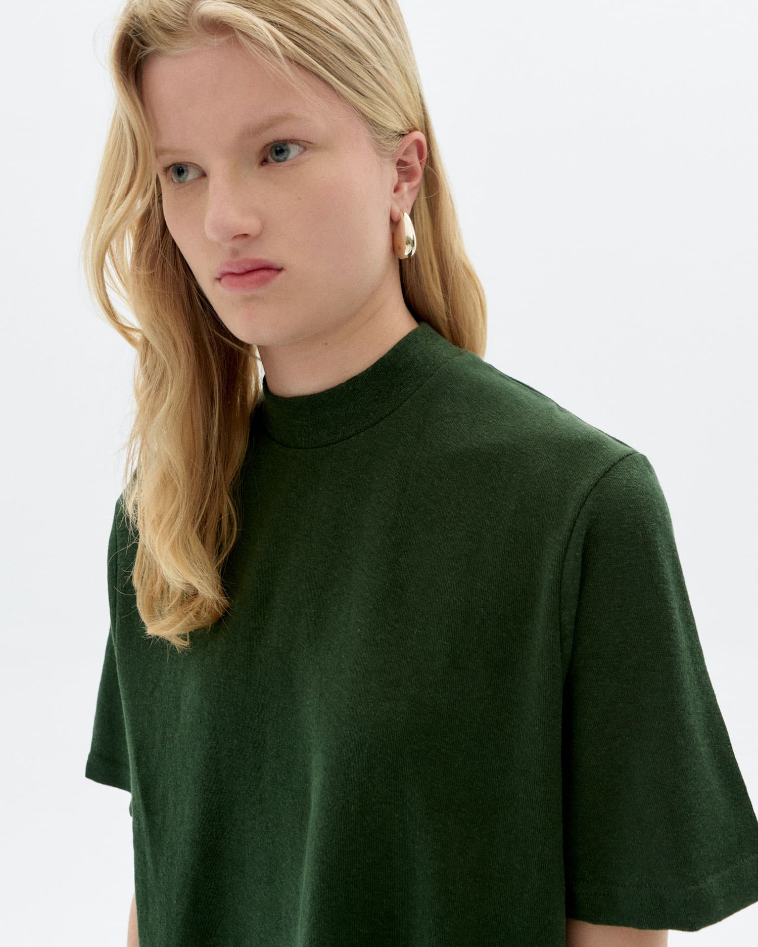 thinking mu femme t shirt aidin vert bouteille chanvre l armoire poethique  3 