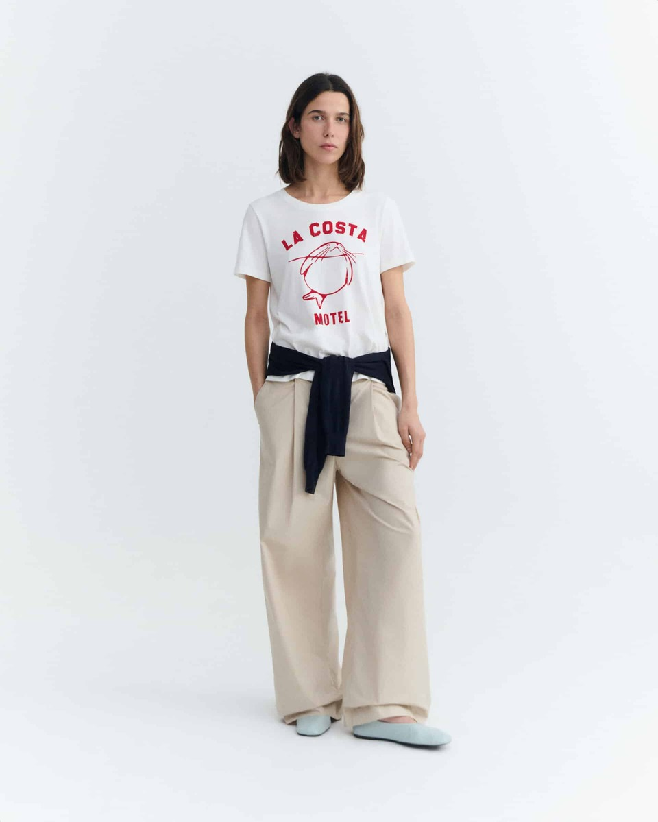 thinking mu femme t shirt animal motel ida blanc rouge coton bio l armoire poethique  2 