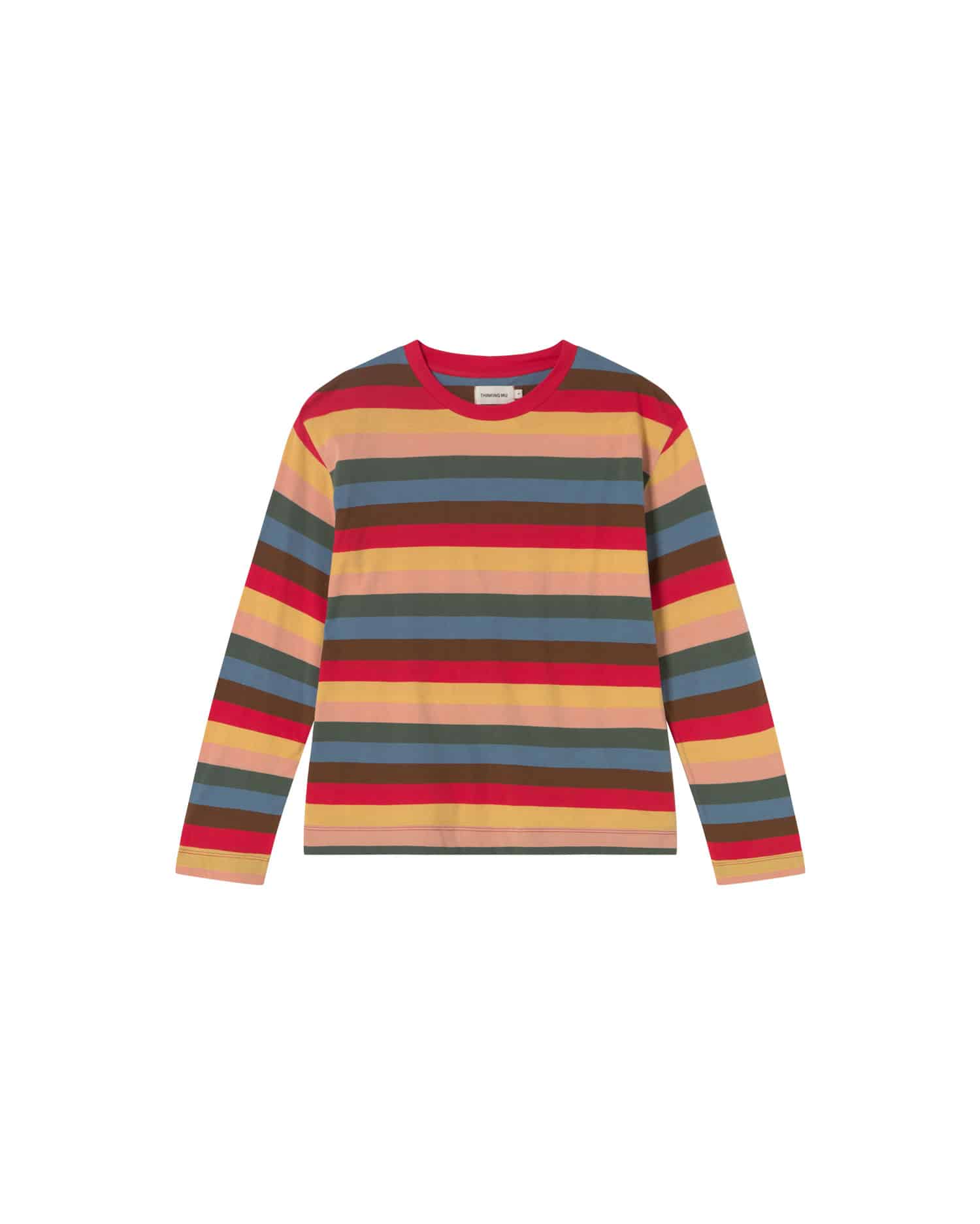 thinking mu femme t shirt manches longues sunset stripes emily multicolore coton bio l armoire poethique  1 