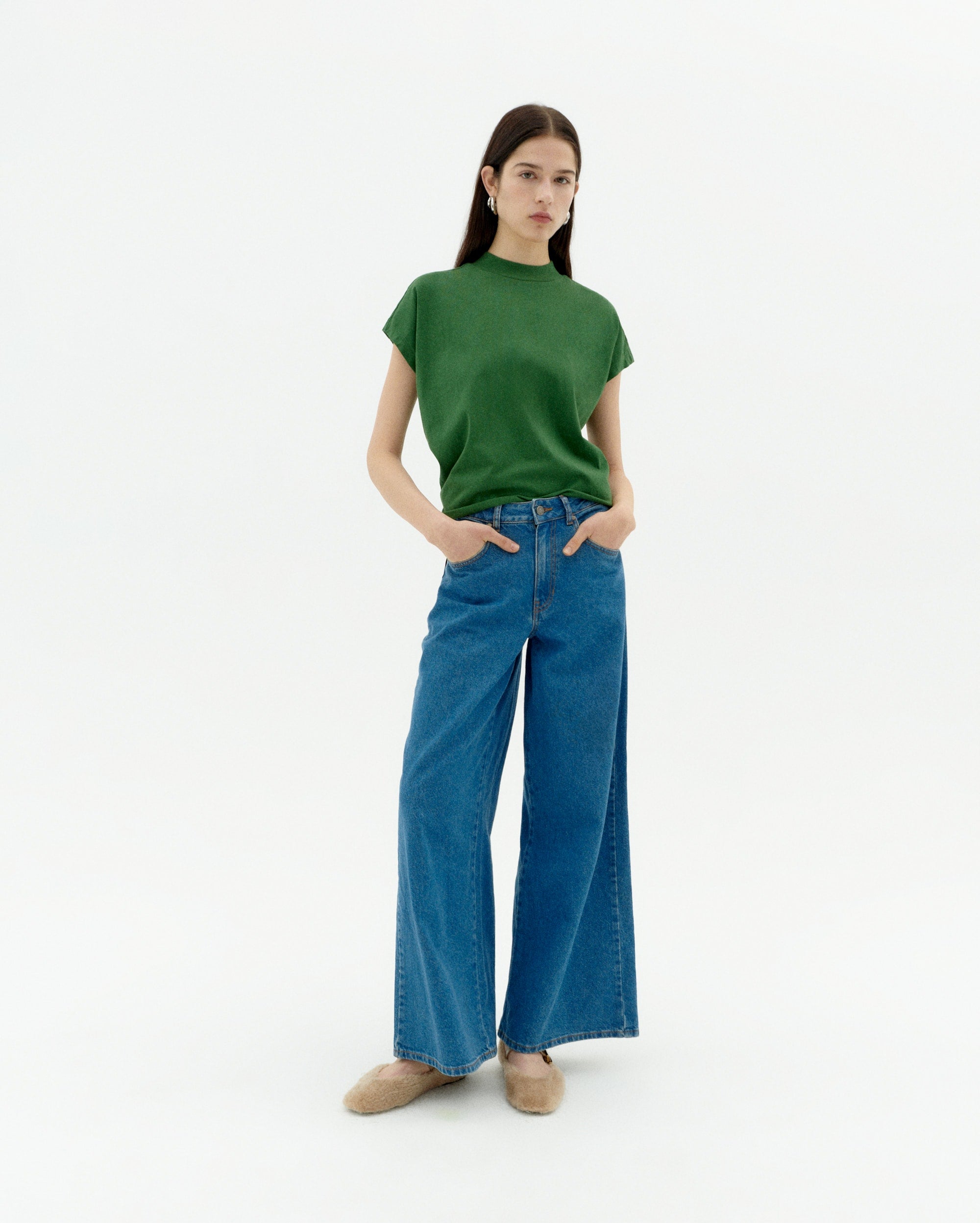 thinking mu femme t shirt volta vert coton bio l armoire poethique  2 