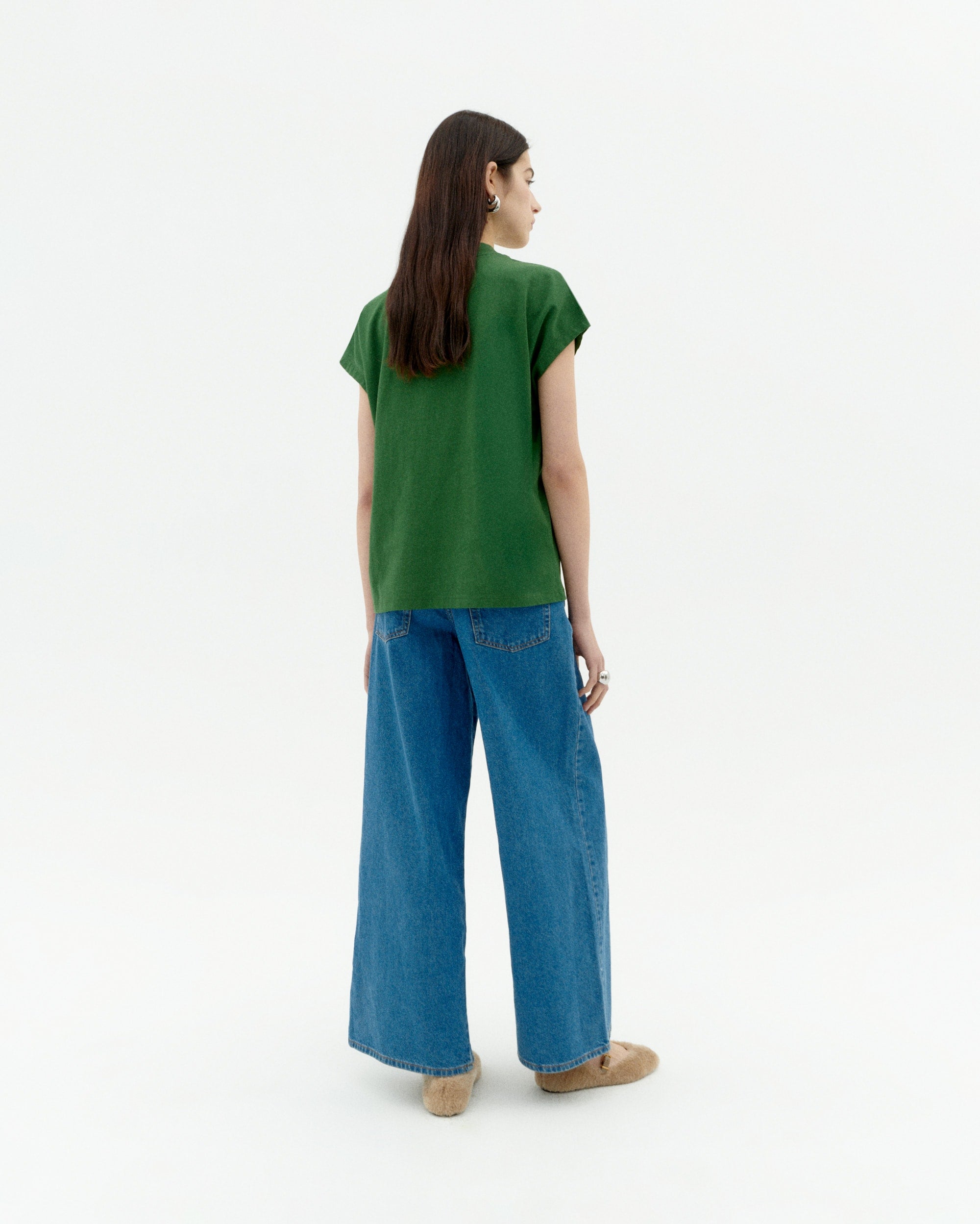thinking mu femme t shirt volta vert coton bio l armoire poethique  4 