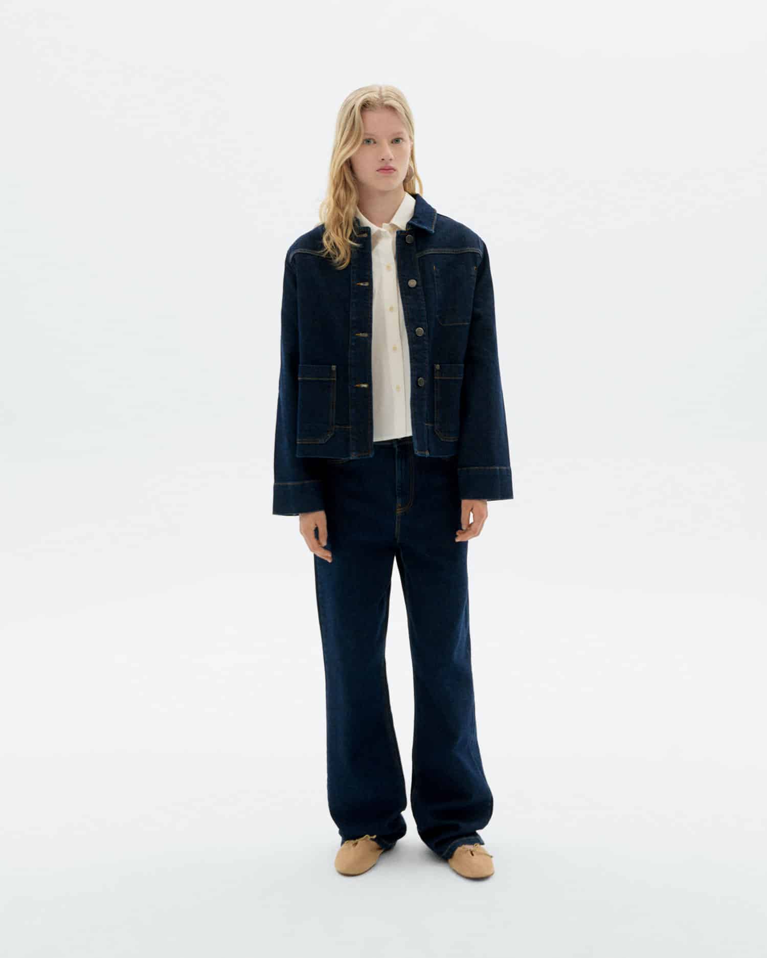 thinking mu femme veste jean debbie bleu coton bio l armoire poethique  2 
