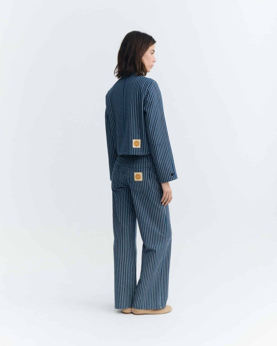 thinking mu femme veste railway stripes astrid bleu coton bio l armoire poethique  4 