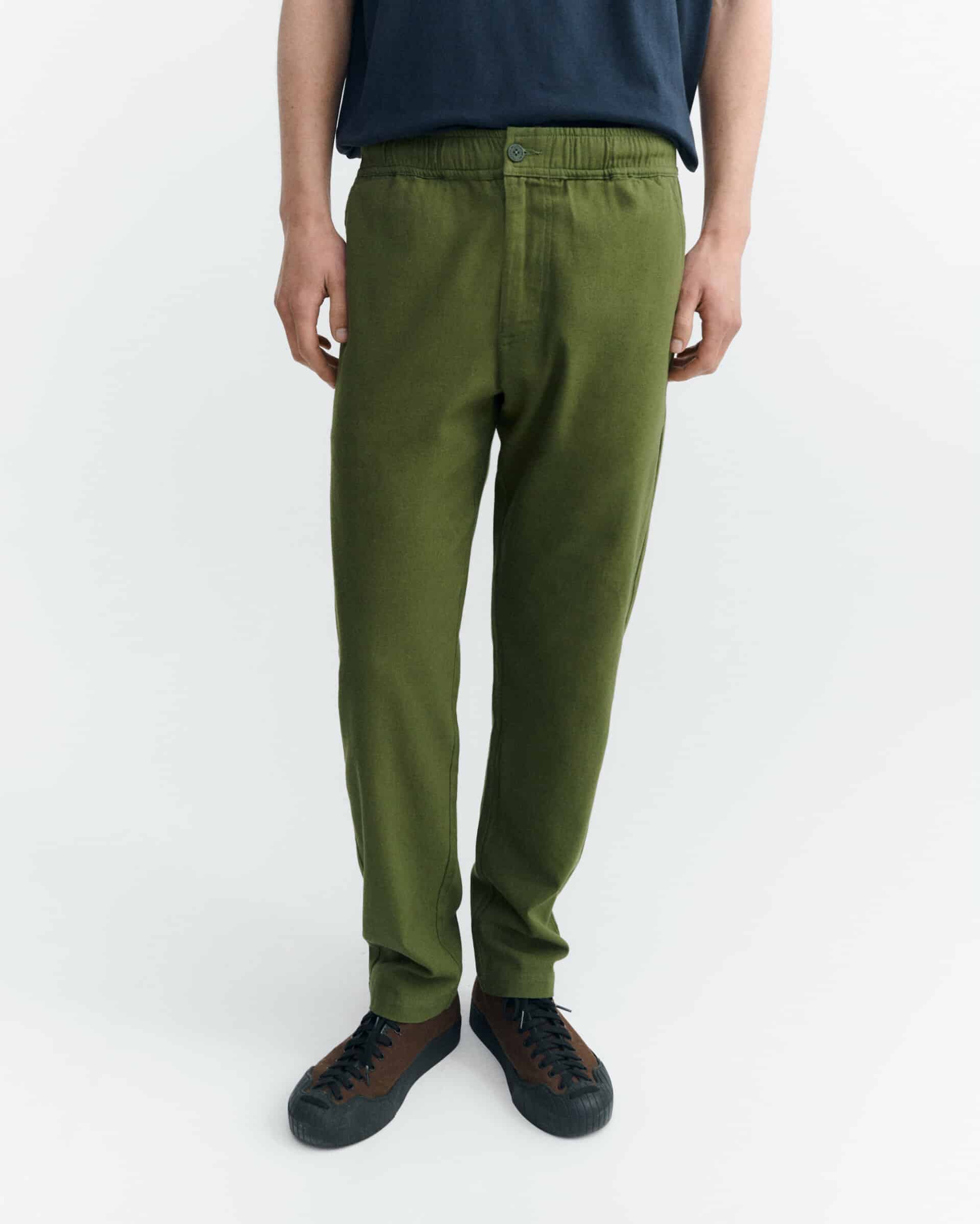thinking mu homme pantalon kentia light travel vert olive coton bio l armoire poethique  3 