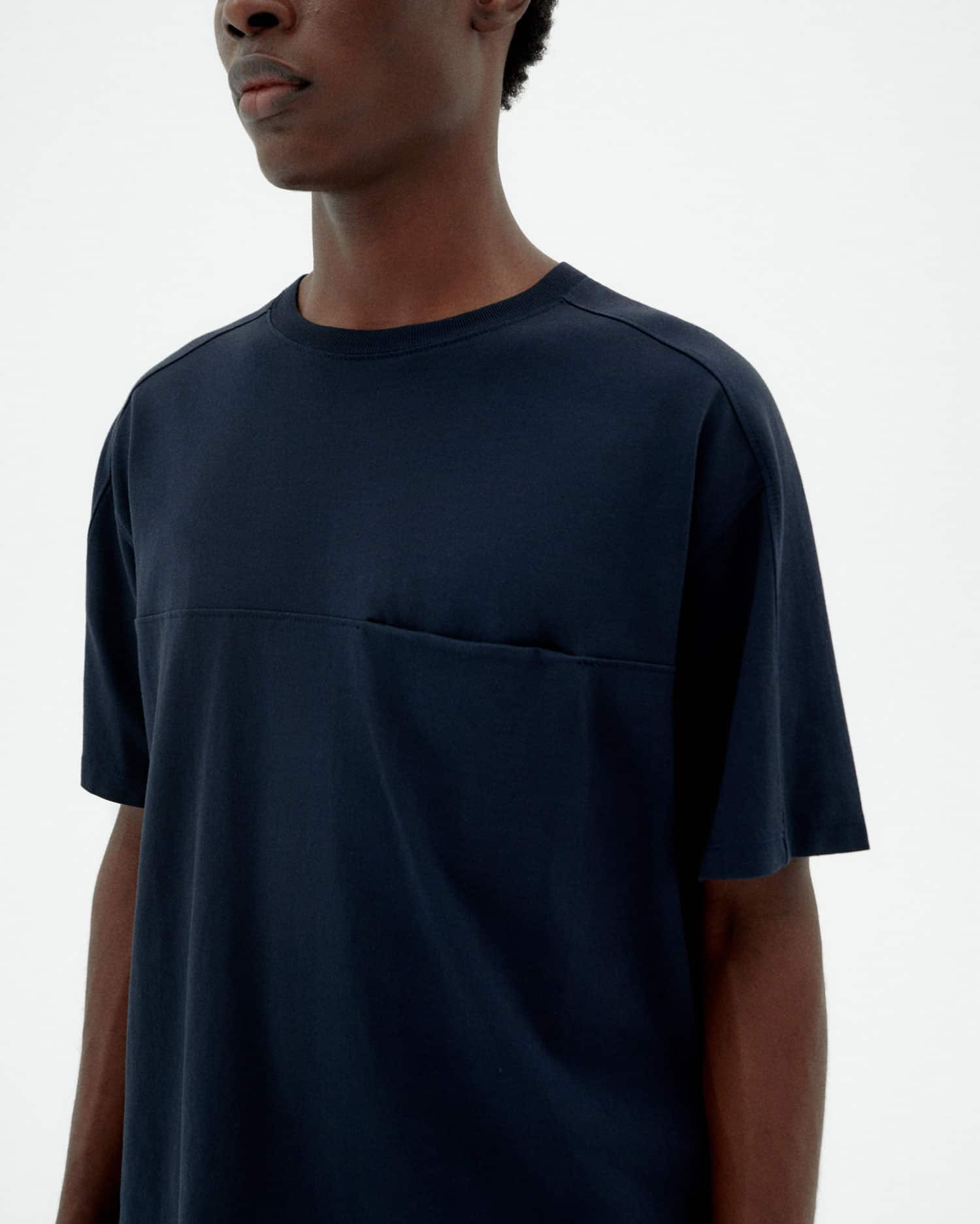 thinking mu homme t shirt hank bleu marine coton bio l armoire poethique  3 