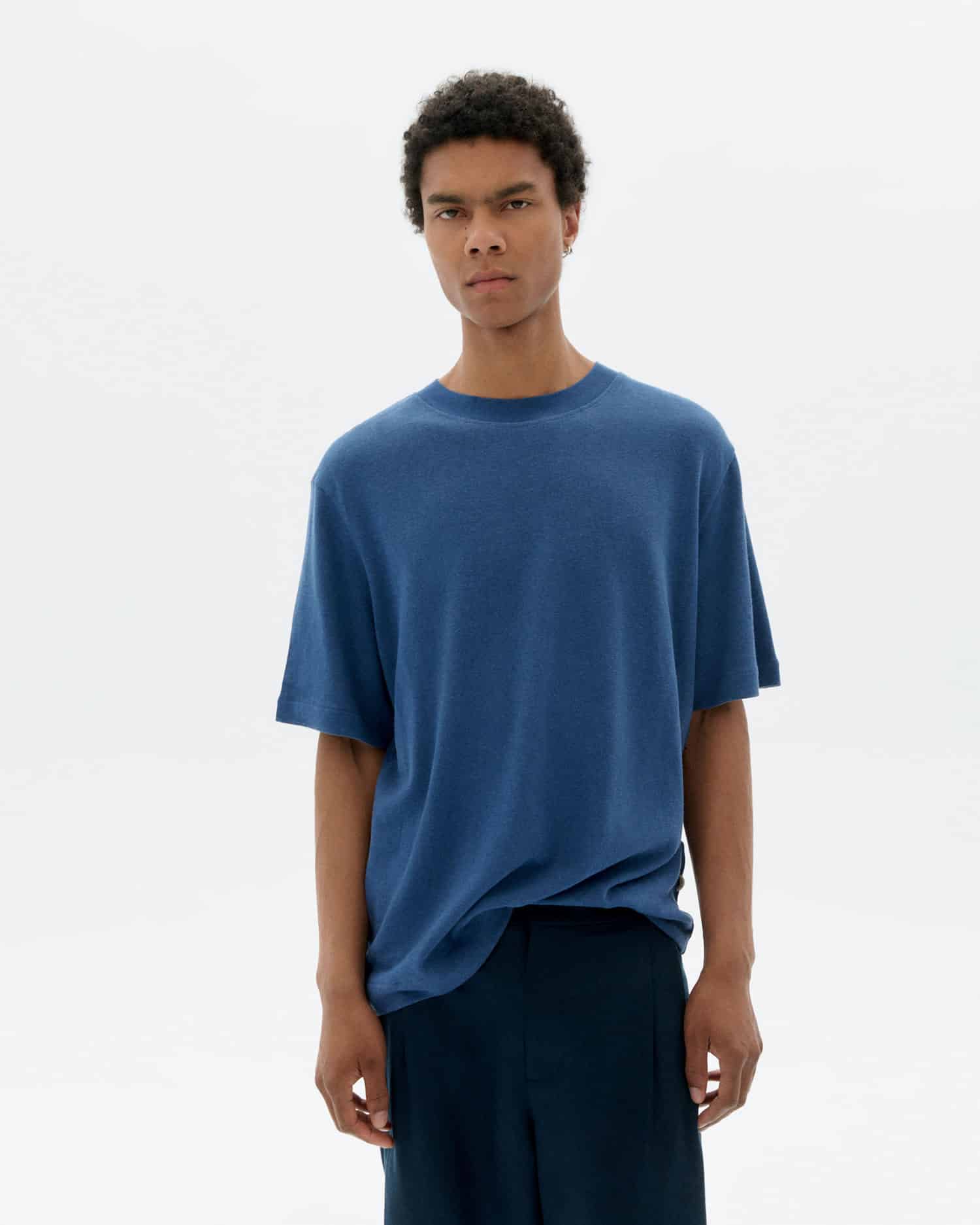 thinking mu homme t shirt roy bleu chanvre l armoire poethique  1 