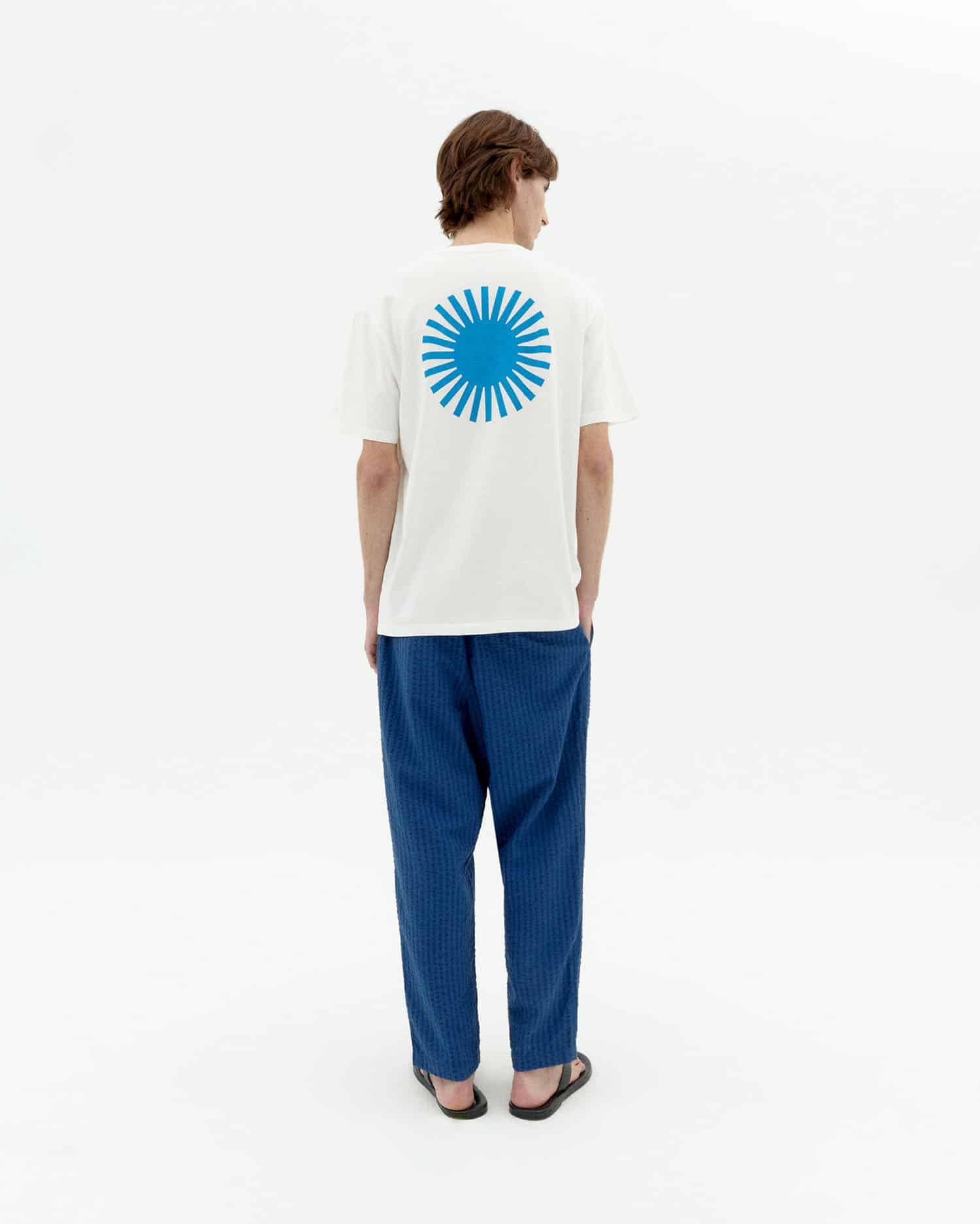 thinking mu homme t shirt sol contrast white blanc bleu turquoise coton bio l armoire poethique  5 