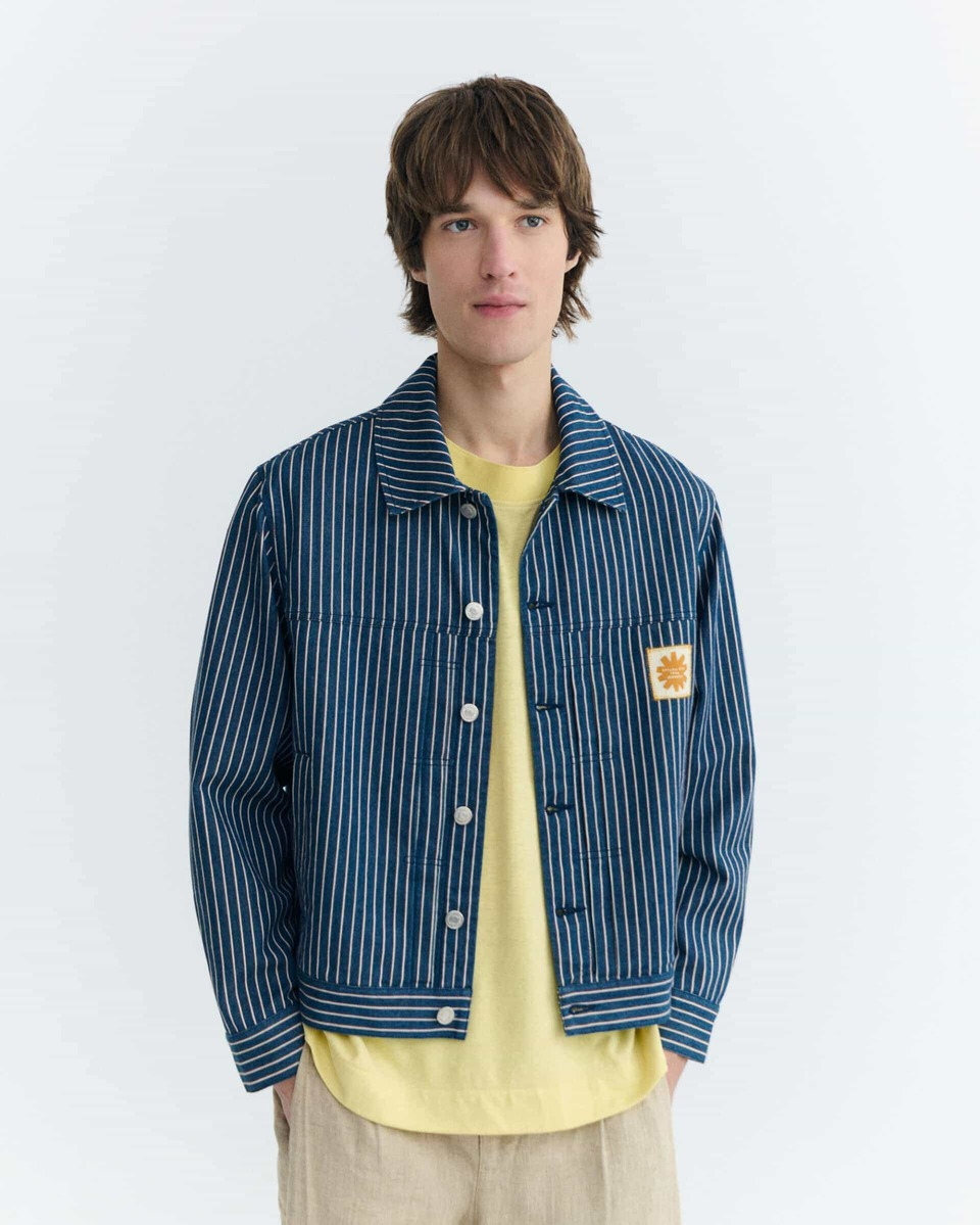 thinking mu homme veste railway stripes bruno bleu coton bio l armoire poethique  2 