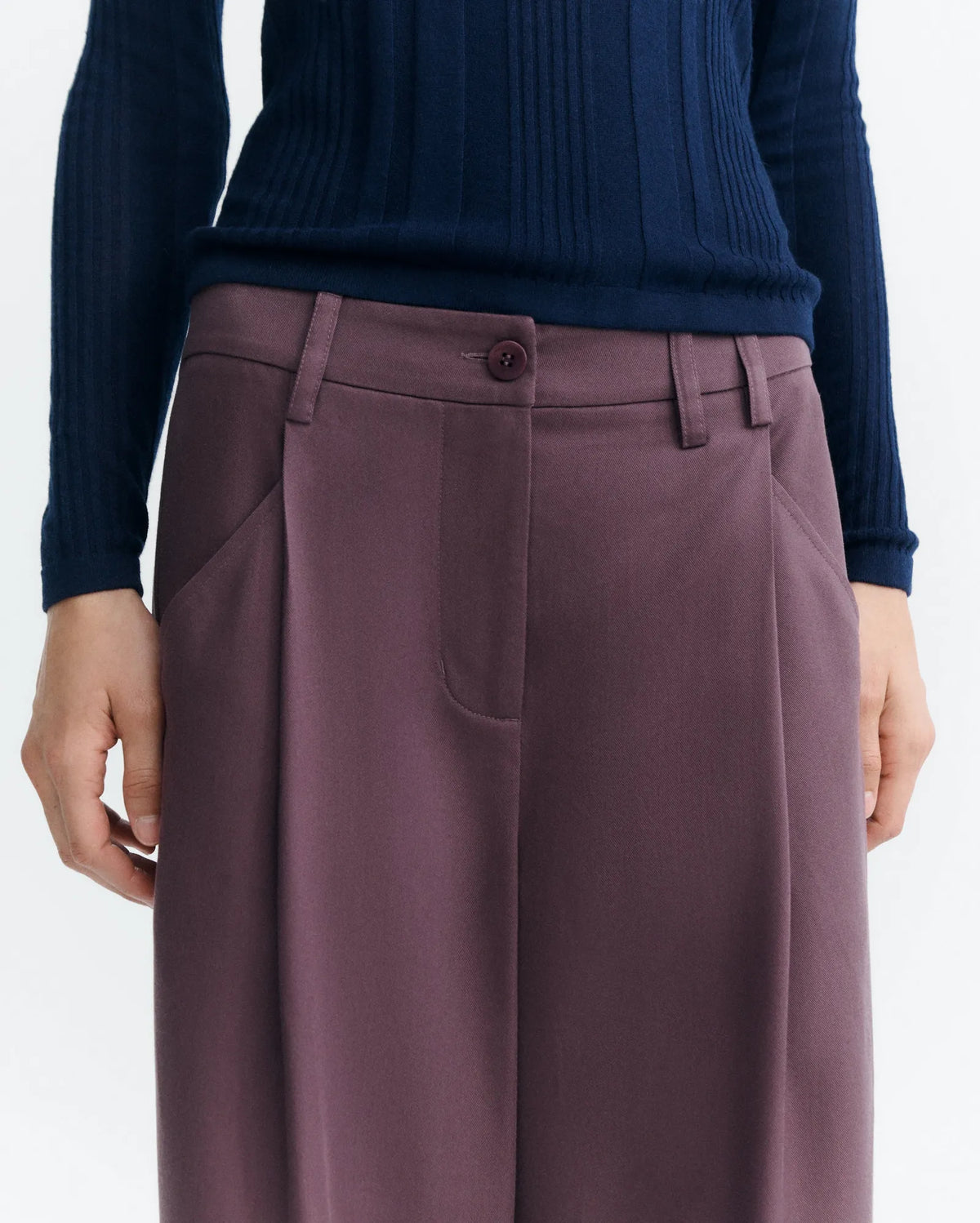 thinking mu pantalon large en tencel molly prune l armoire poethique