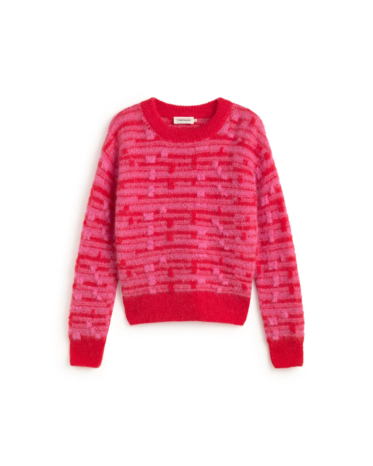 thinking mu pull en laine candela knitted rose et rouge l armoire poethique