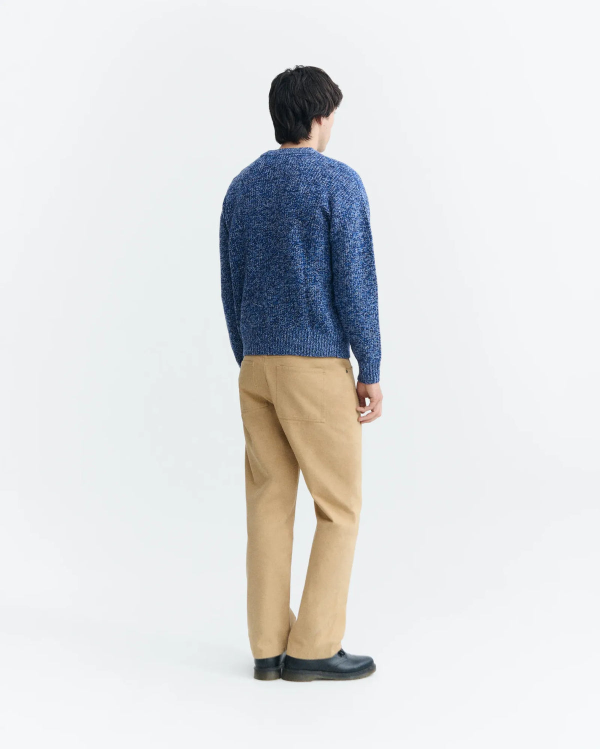 thinking mu pull en laine merinos santos knitted bleu l armoire poethique