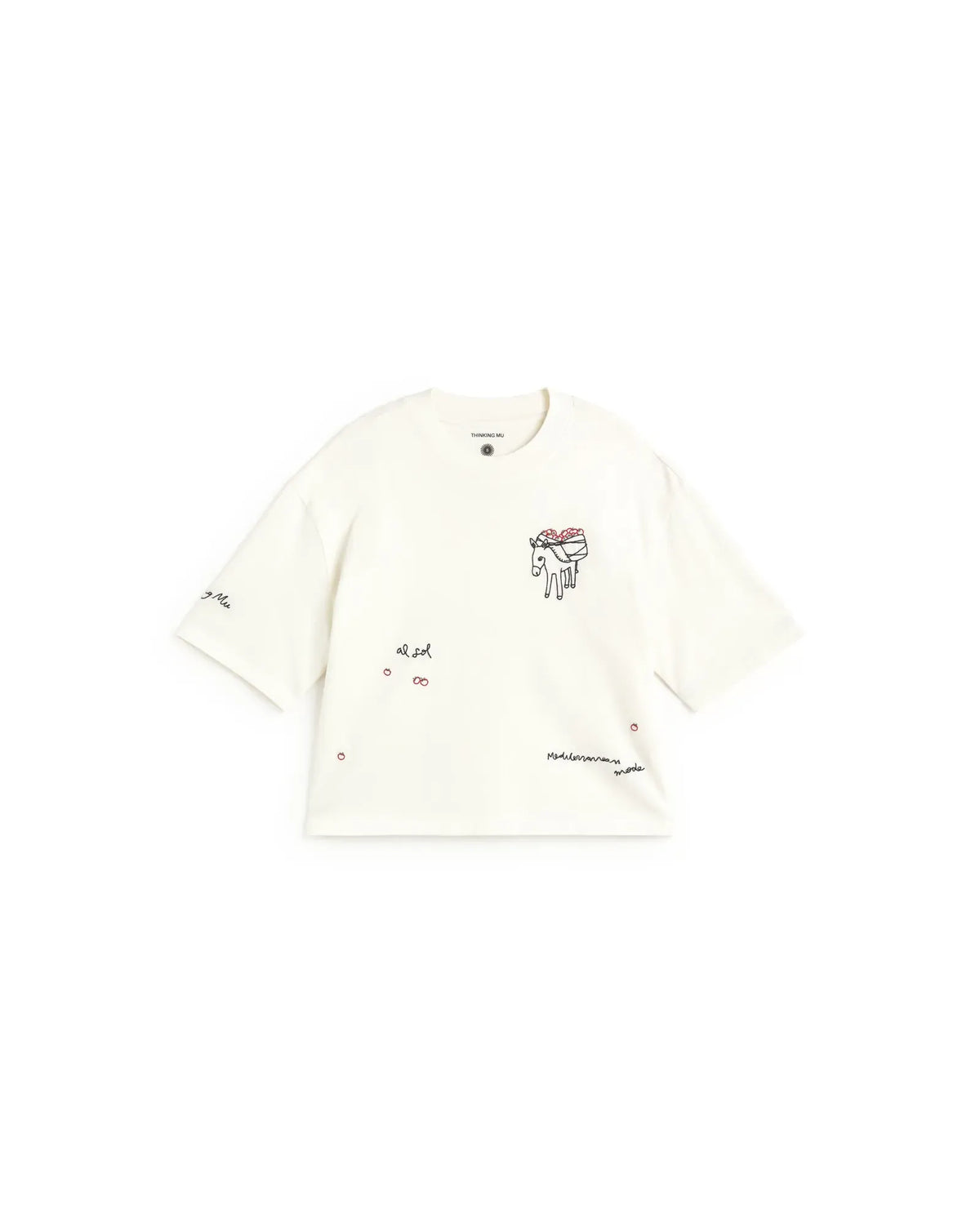 thinking mu tee shirt en coton bio tomatera lena blanc l armoire poethique