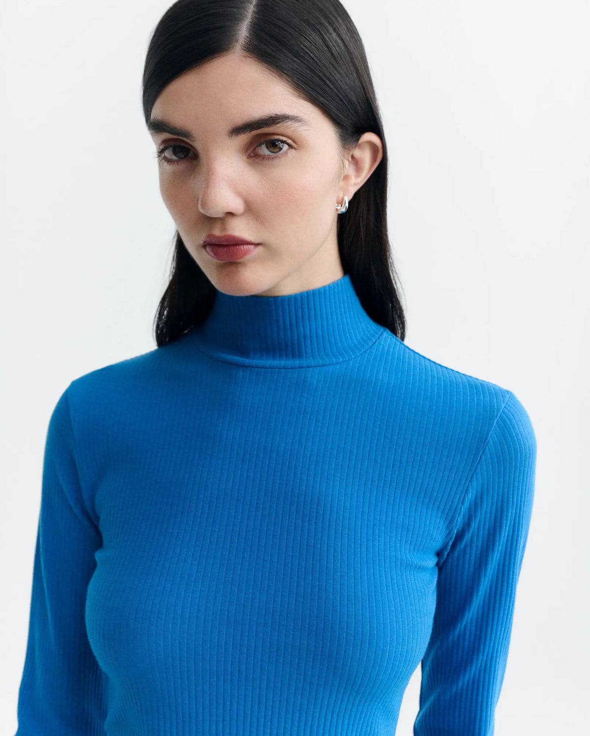 thinking mu top a manches longues en coton bio aine bleu l armoire poethique