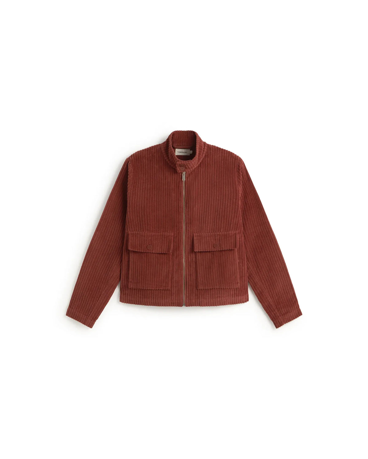thinking mu veste zippee en velours de coton bio delia brun acajou l armoire poethique