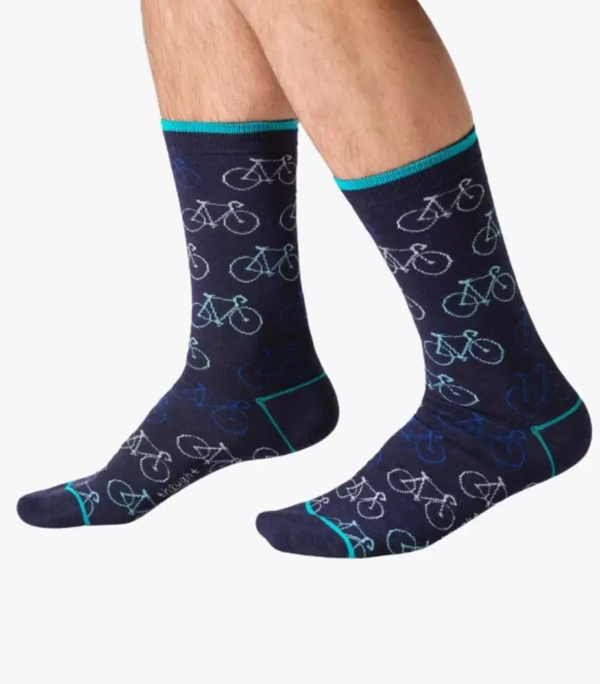 thought homme boite chaussette velo viscose bambou bleu marine l armoire poethique  2 