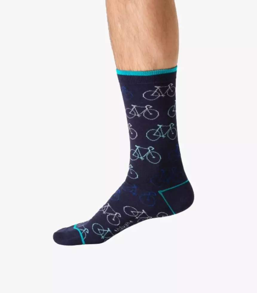 thought homme boite chaussette velo viscose bambou bleu marine l armoire poethique  3 