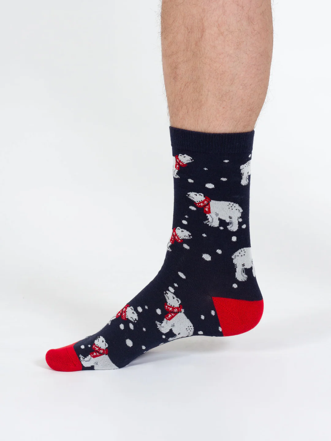 thought homme chaussette christmas animal polar bear bleu bambou l armoire poethique  1 