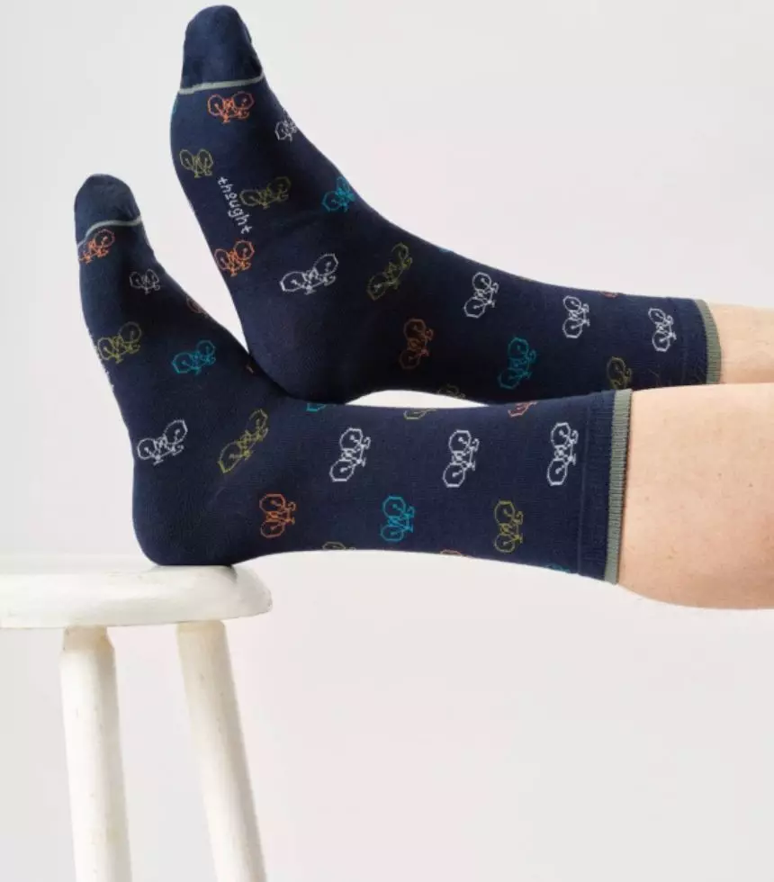 thought homme chaussette multi bike viscose bambou bleu marine multicolore l armoire poethique  1 