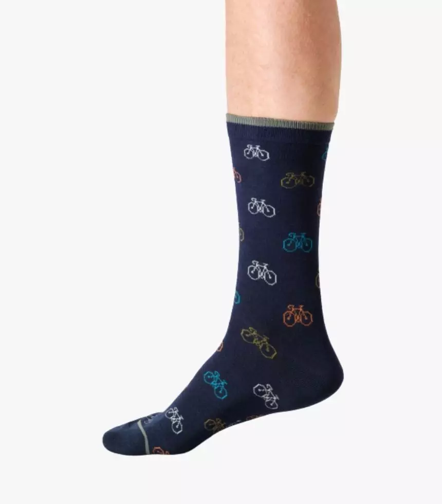 thought homme chaussette multi bike viscose bambou bleu marine multicolore l armoire poethique  3 