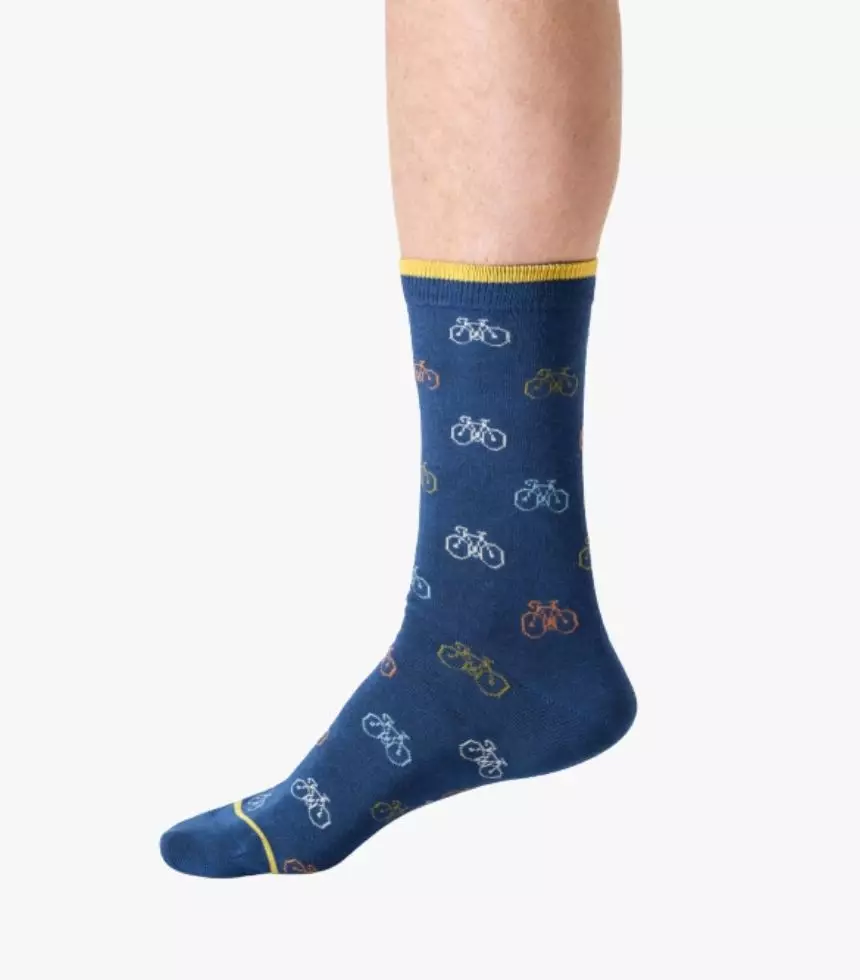 thought homme chaussette multi bike viscose bambou bleu multicolore l armoire poethique  3 