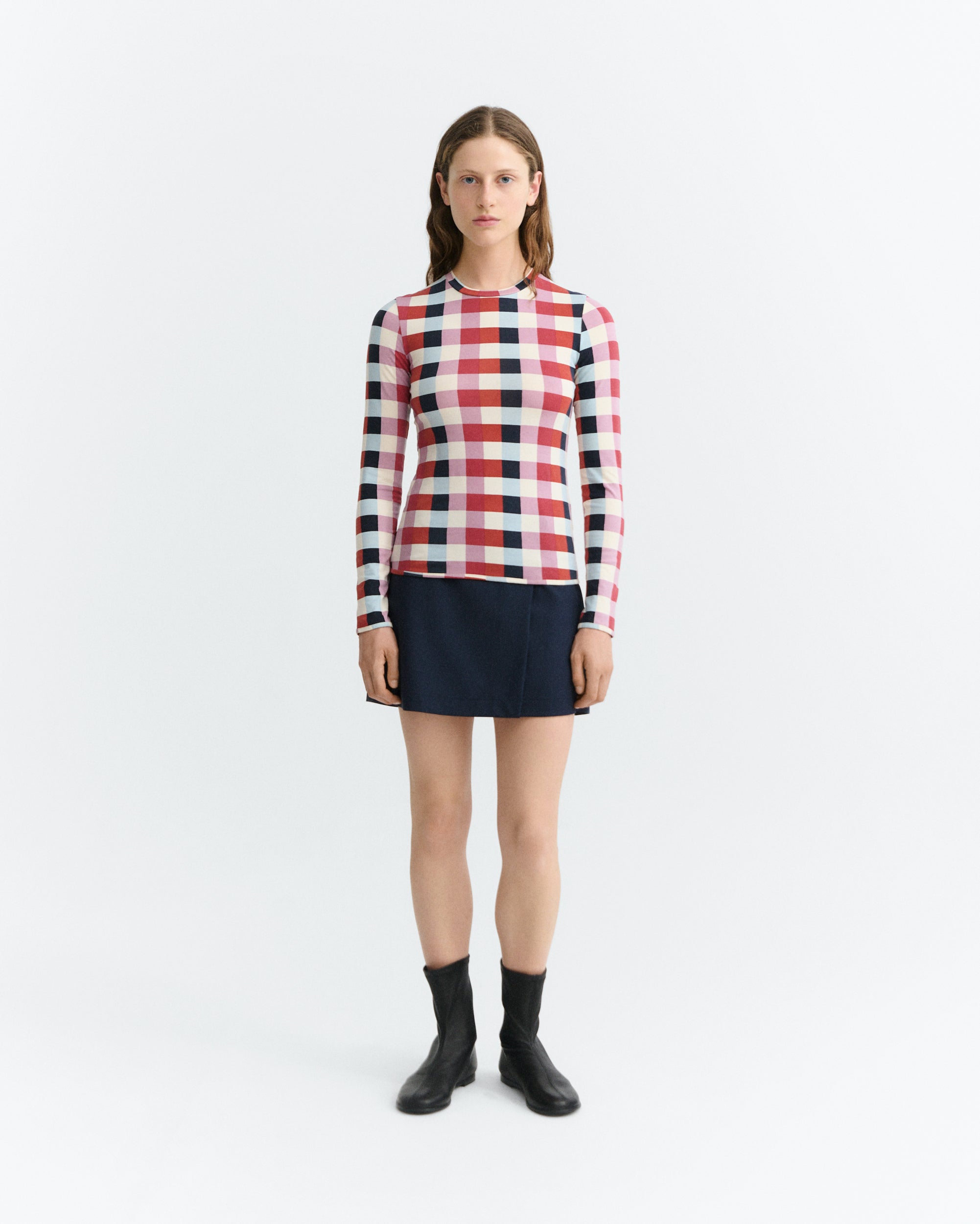 top  carreaux en coton bio cheshire checks brisa  multicolore thinking mu femme top carreaux cheshire checks brisa coton bio multicolore l armoire pothique 2