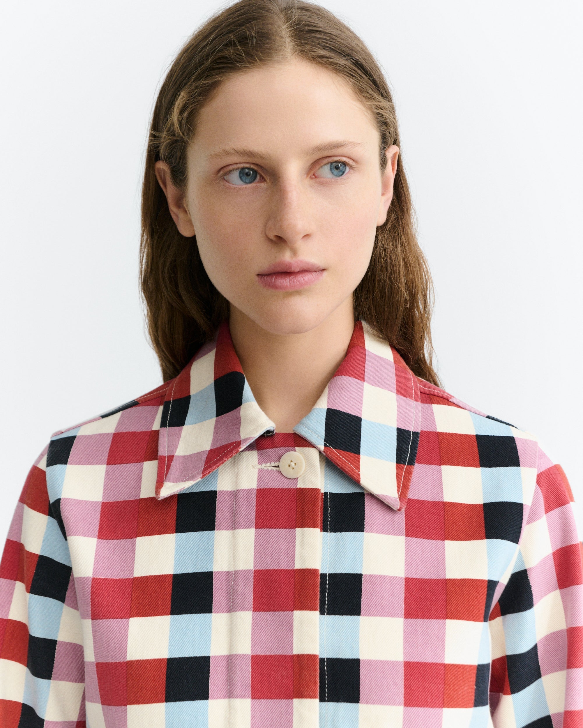 veste  carreaux en coton bio cheshire checks astrid  multicolore thinking mu femme veste carreaux astrid cheshire checks coton bio multicolore l armoire poethique 4