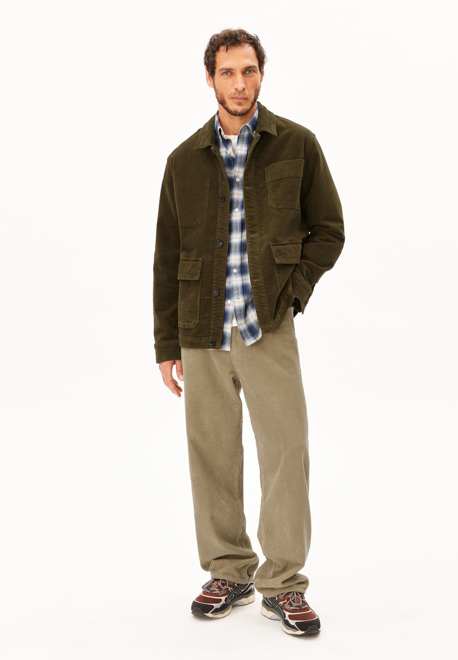 veste en velours de coton bio corduroy bakers blazer  beige kaki armedangels homme veste blazer velours bakers coton bio kaki l armoire poethique 5